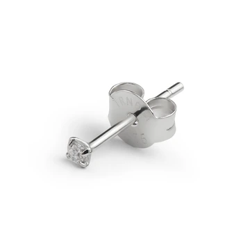 Eterna | 925 Sterling Silver Round Lab-Grown Diamond Stud Earring - 2 mm 0.03 ct Eterna | 925 Sterling Silver Round Lab-Grown Diamond Stud Earring - 2 mm 0.03 ct
