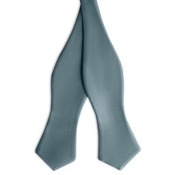 Smoke Grey Self-Tie Grosgrain Diamond Tip Bow Tie