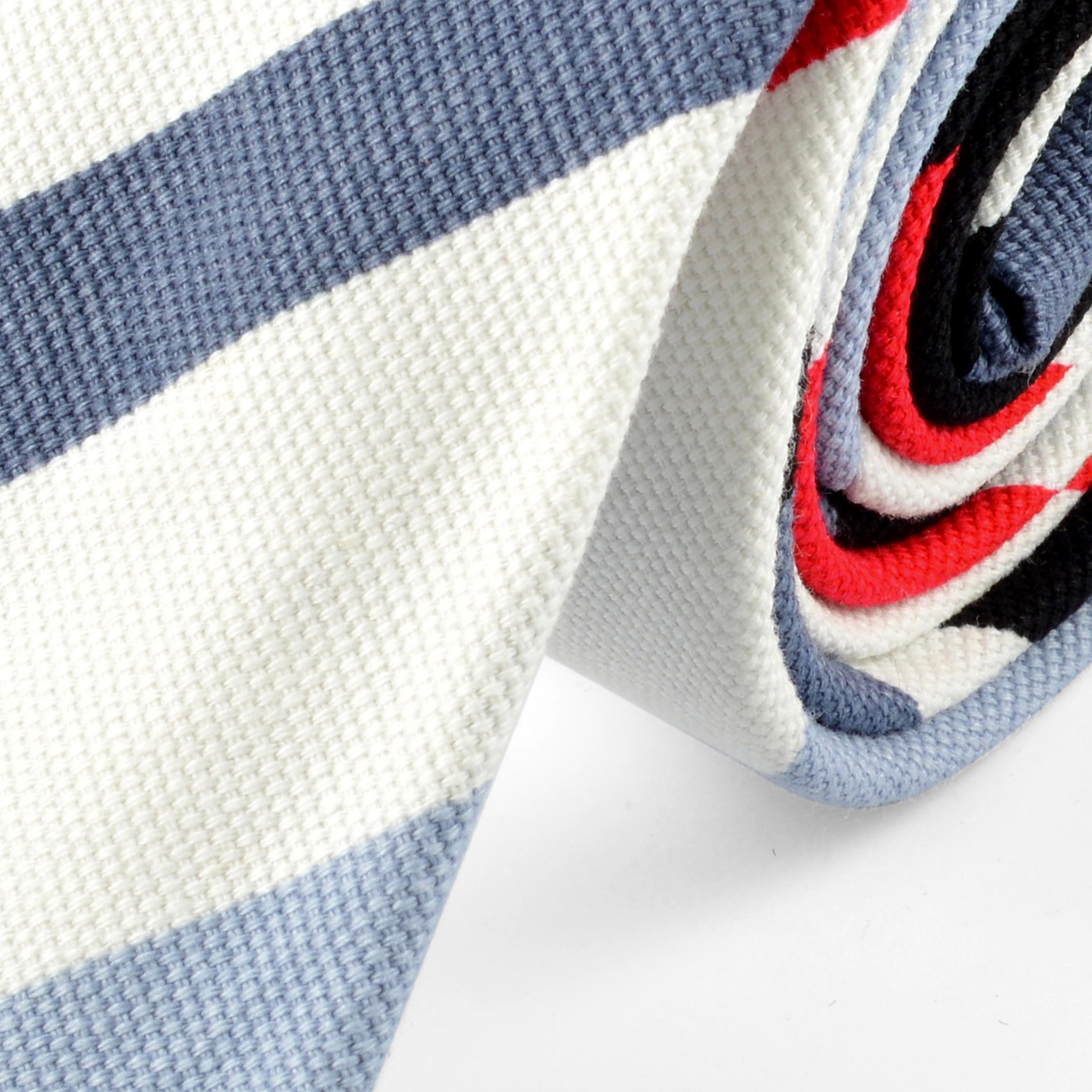 Blauw en Witte Linnen Stropdas - 2