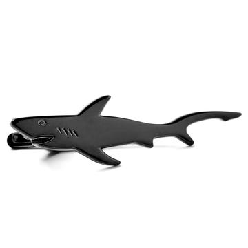 Black  Shark Tie Clip
