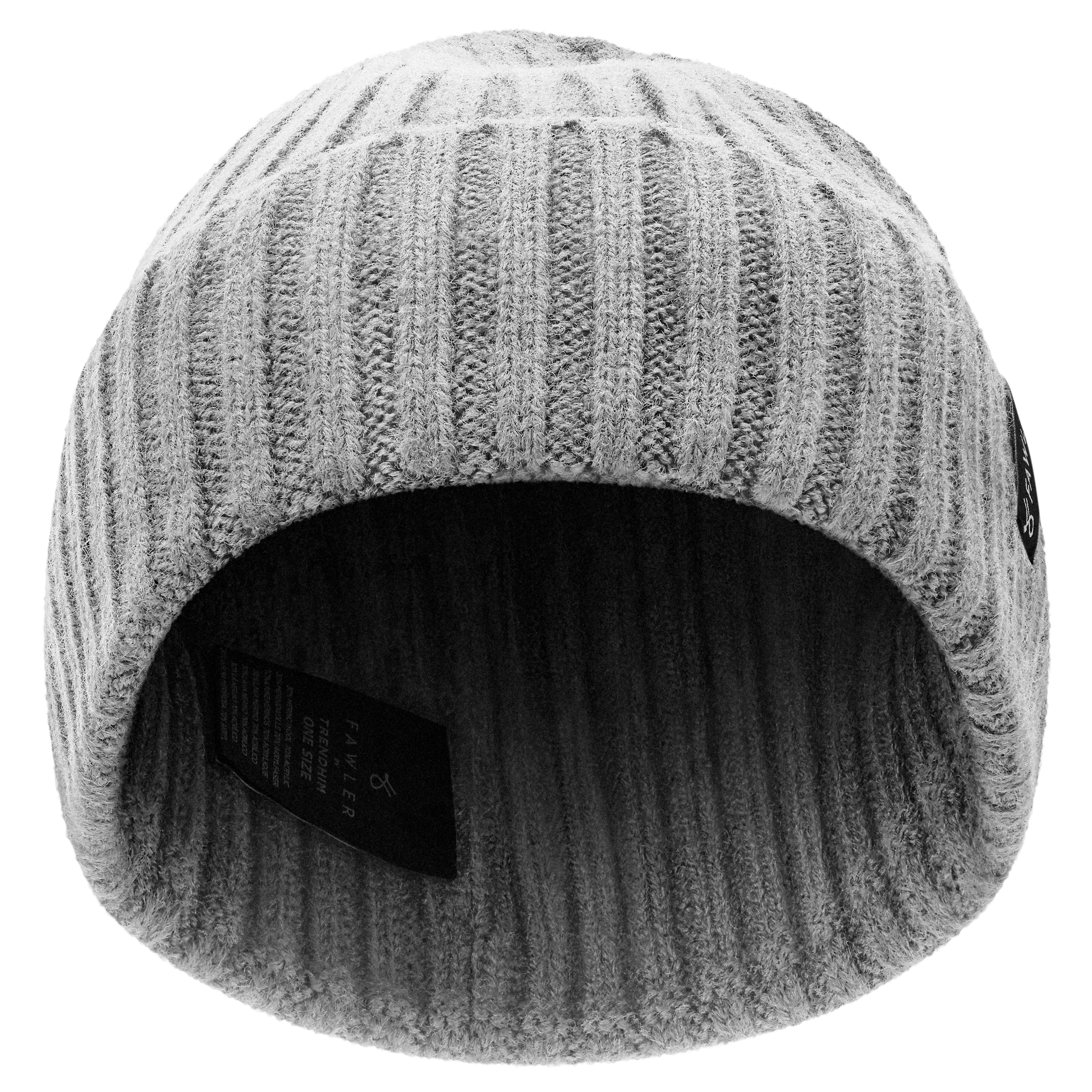 Arctic | Svetlo siv rebrasto pleten beanie iz volnene mešanice - 2