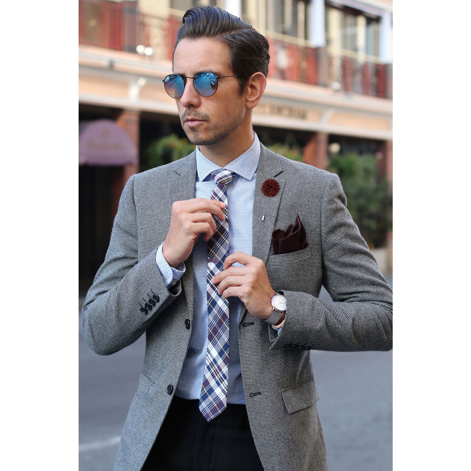 Red Flower Lapel Pin - 5