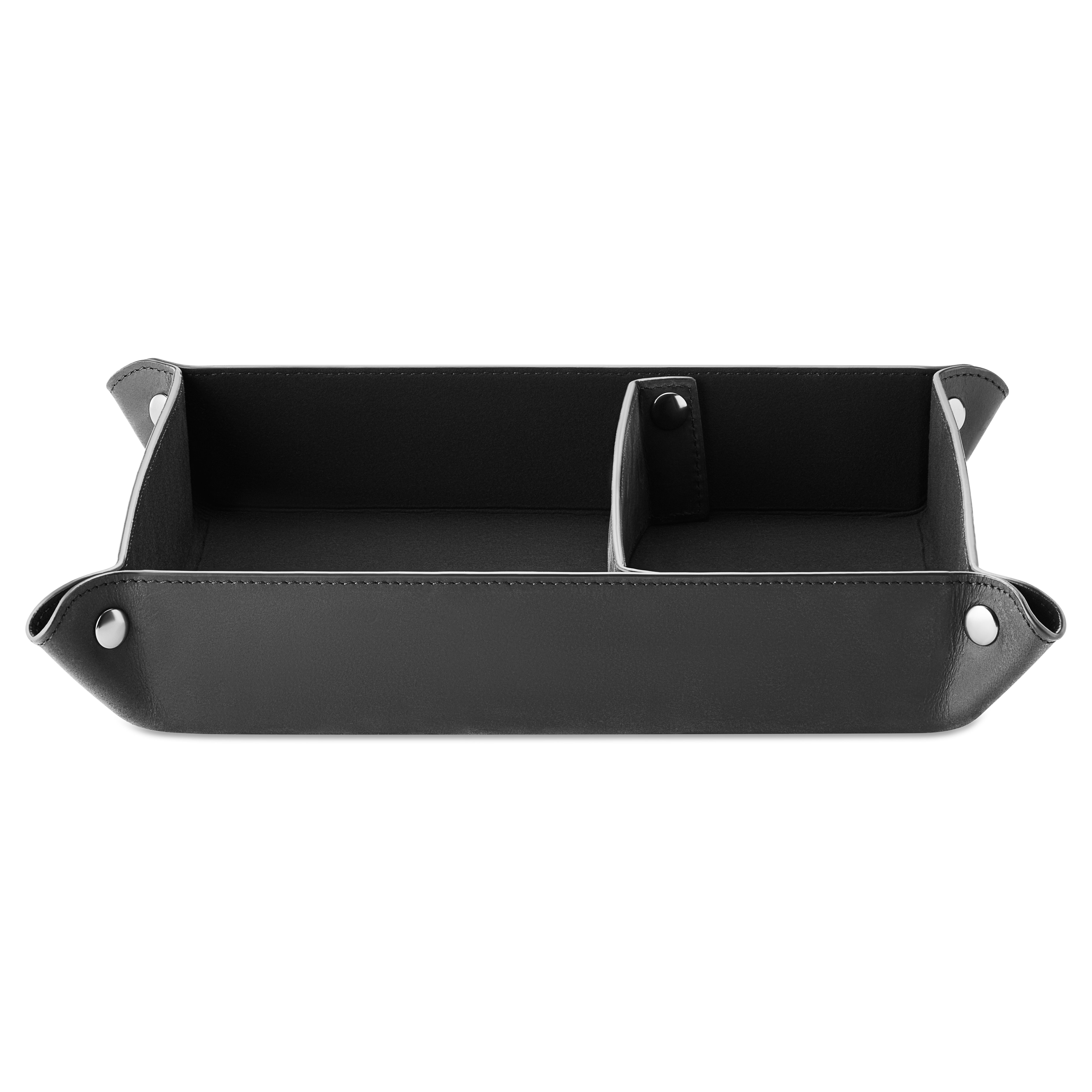 Zwartleren Sieraden- en Horloge Dienblad - 2