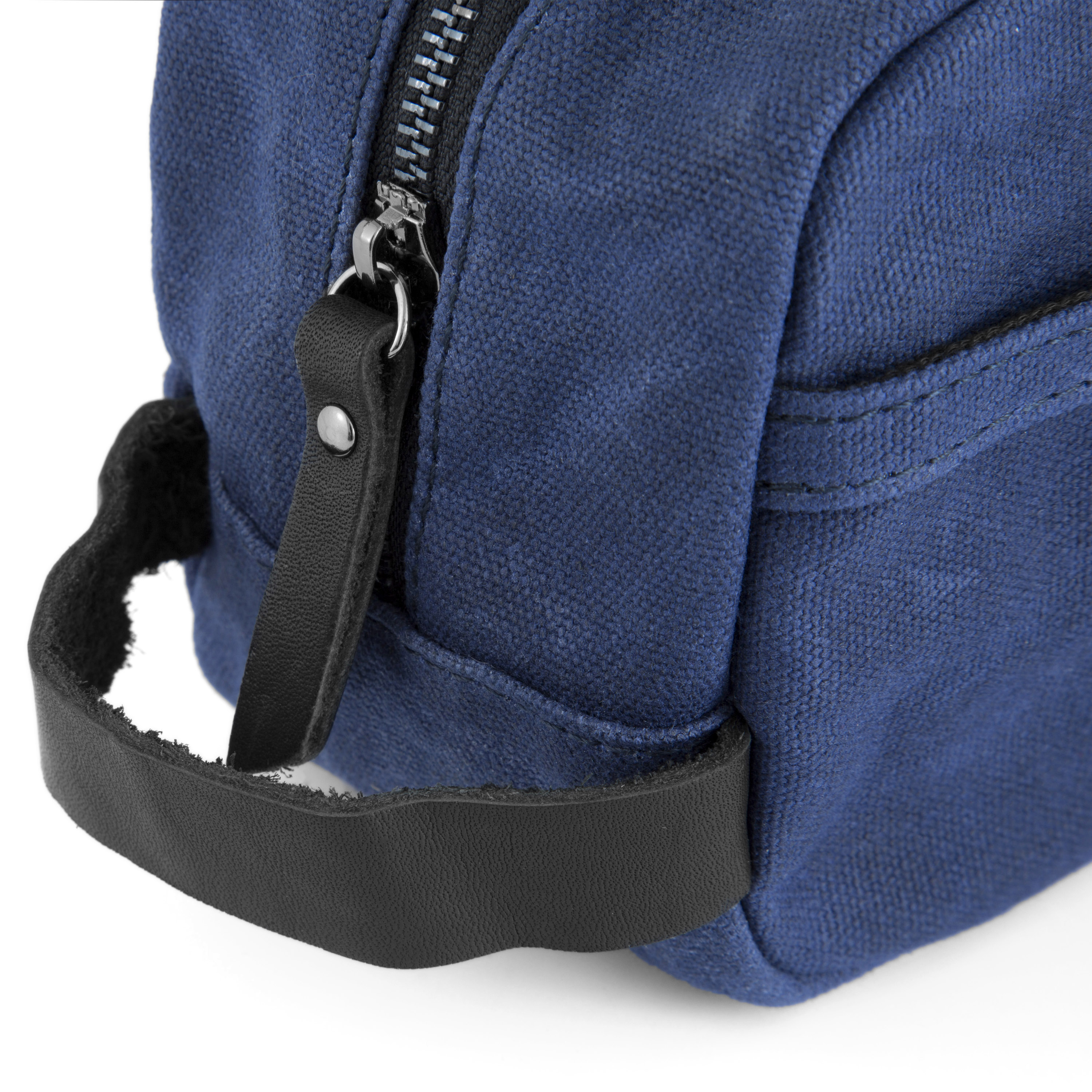 Laivastonsininen Bridge-toilettilaukku vahattua kanvaasia - 5