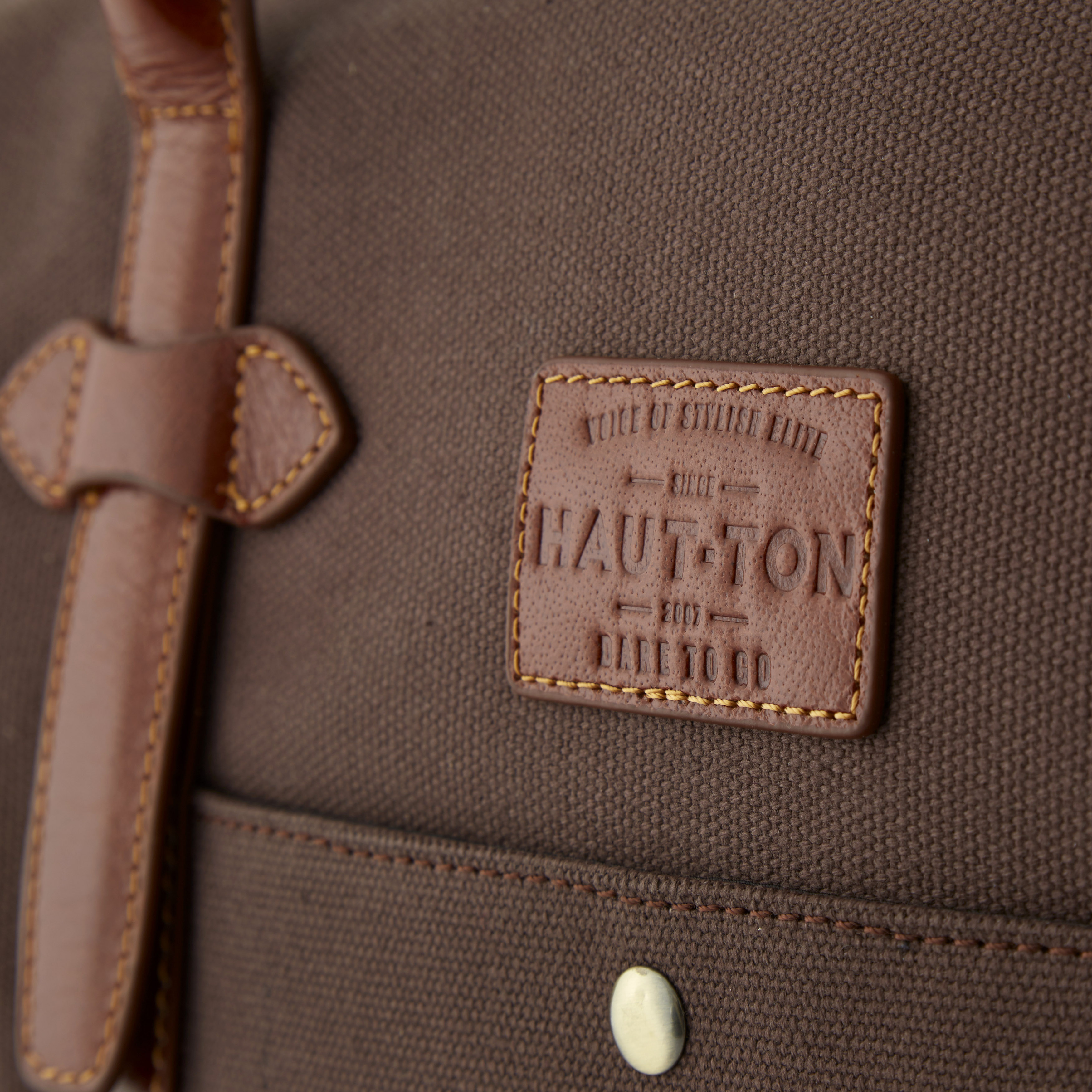 Braune Canvas Reisetasche - 6