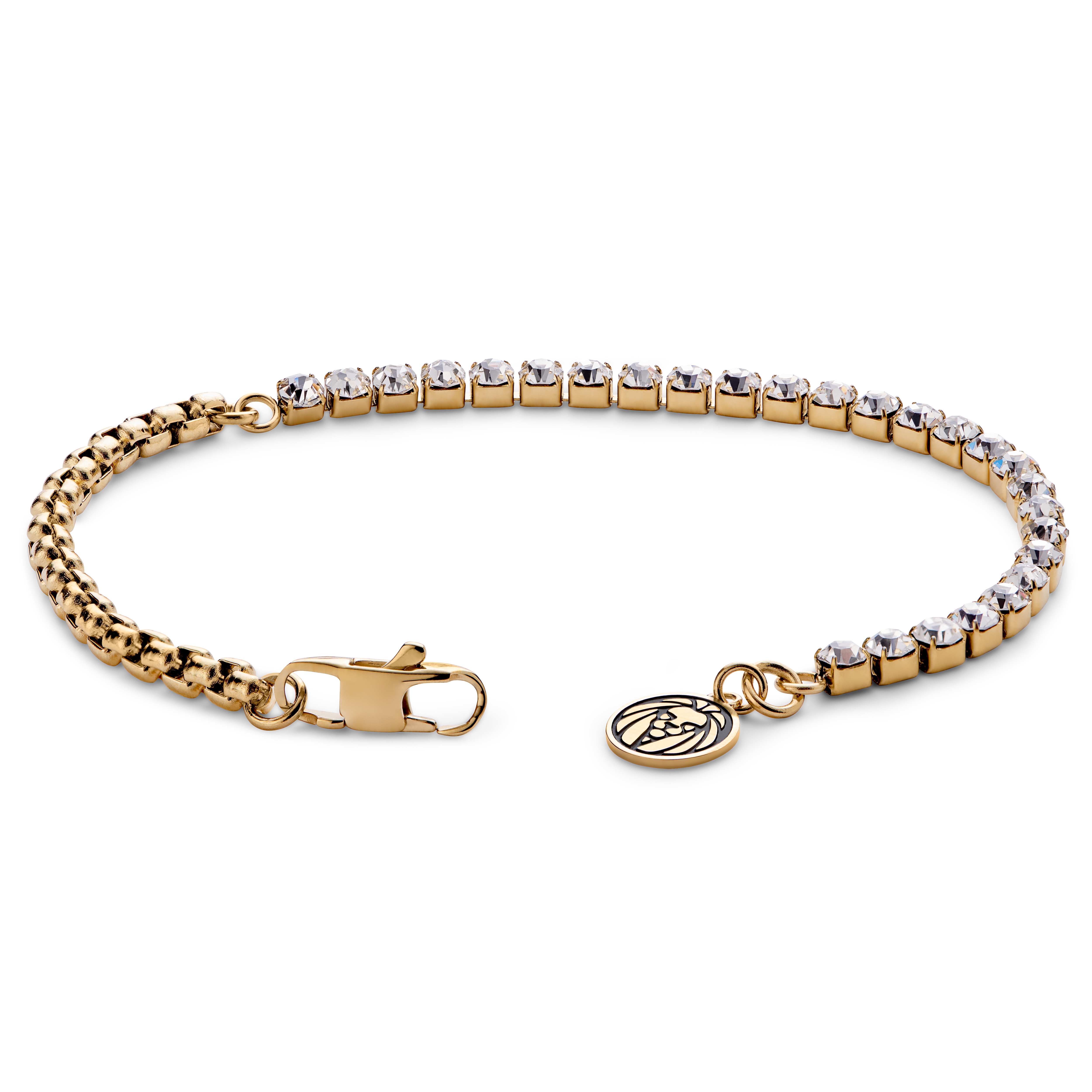 „Amager“ | auksinės spalvos cirkonio nerūdijančio plieno grandinėlė-apyrankė - 2