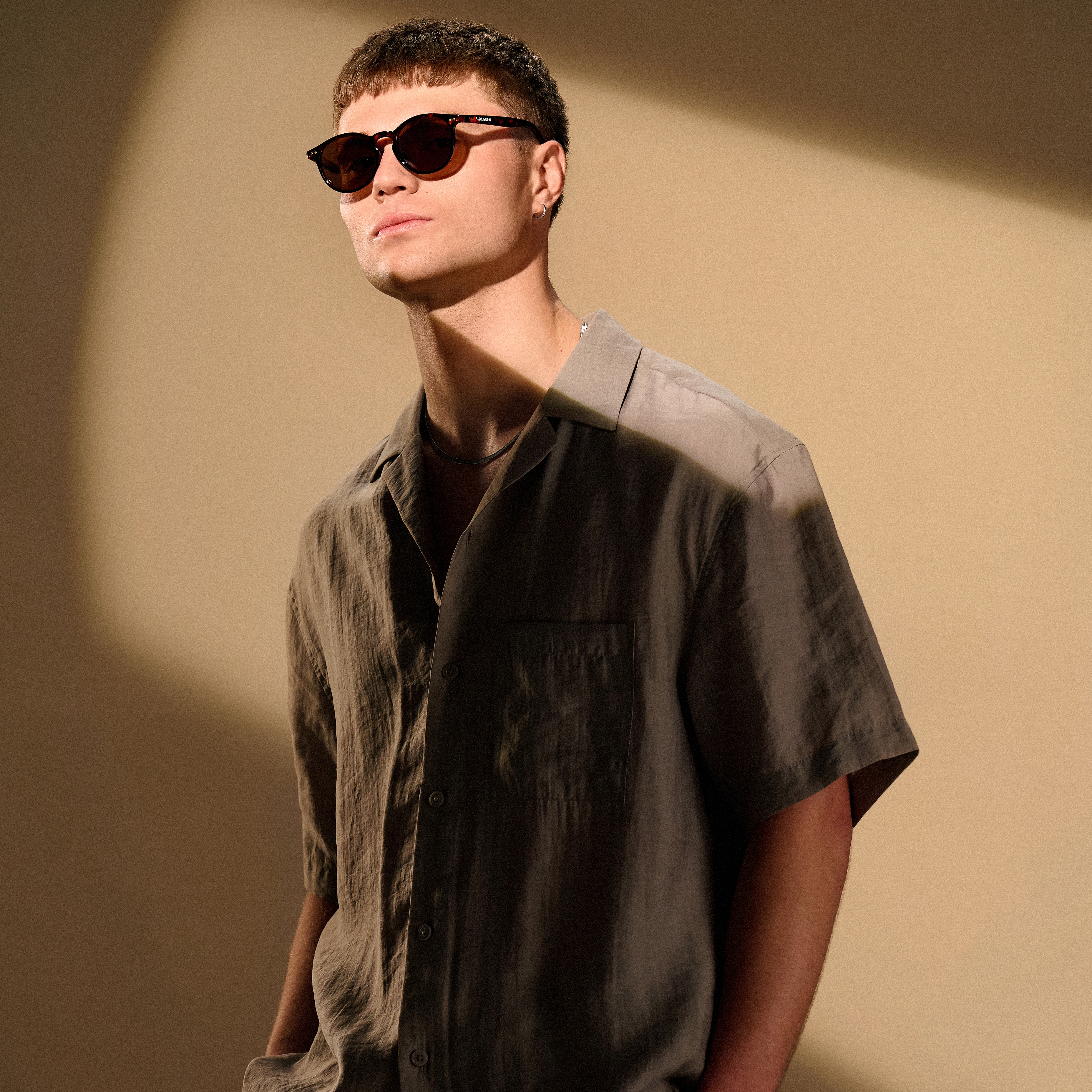 Lunettes de soleil rondes écaille avec verres marron polarisés - 5