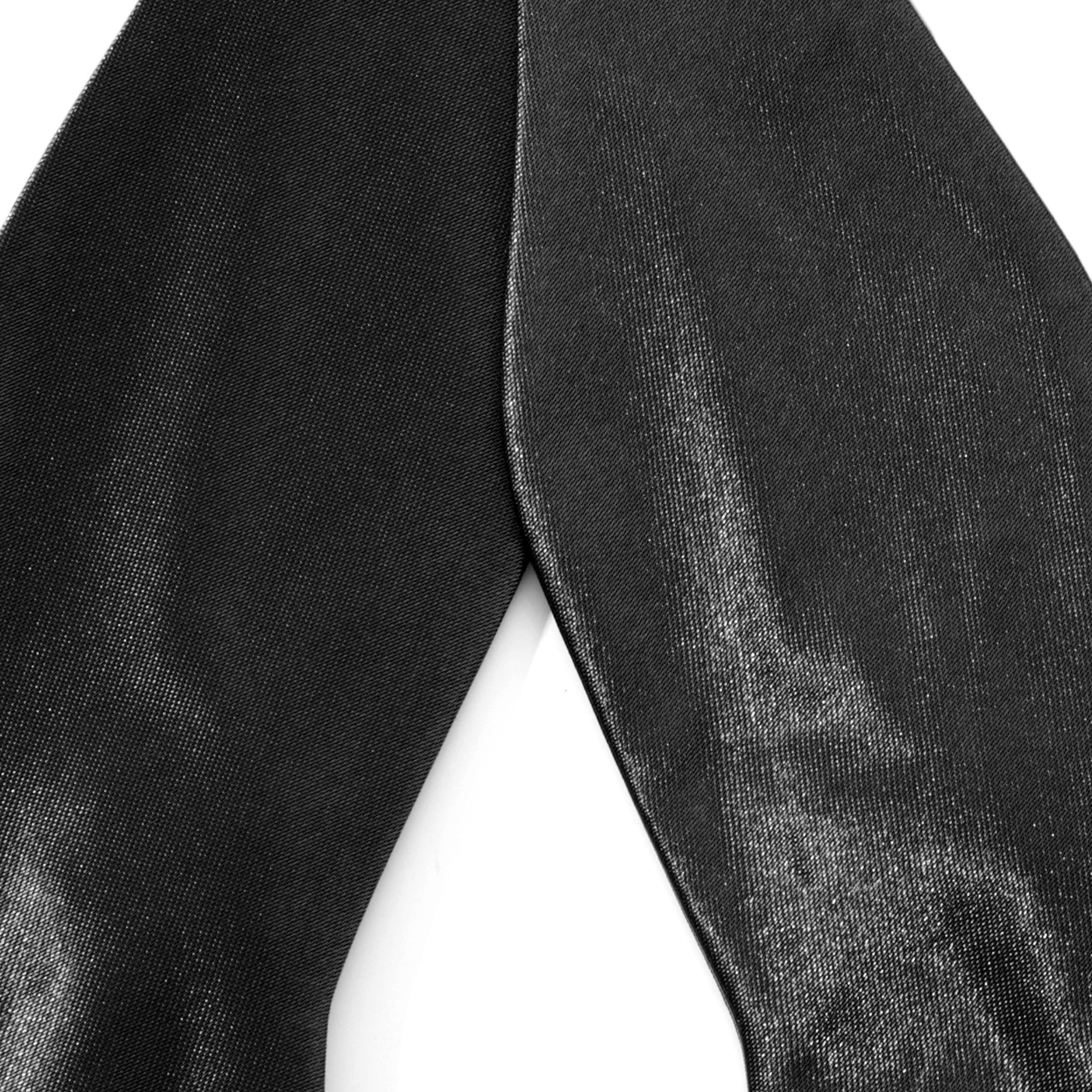 Glanzende Zwarte Basic Zelfbinder Vlinderdas - 2