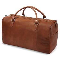 Cambodia Tan Leather Duffel Bag