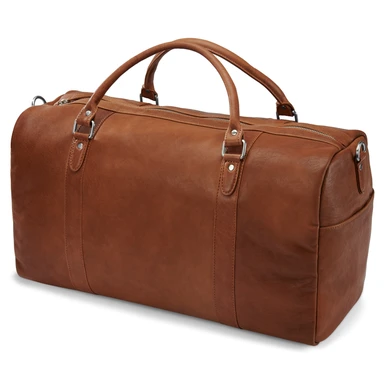 Mala Duffel em Pele Castanha Cambodia Mala Duffel em Pele Castanha Cambodia