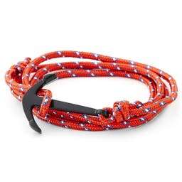 Rotes & Schwarzes Anker Armband