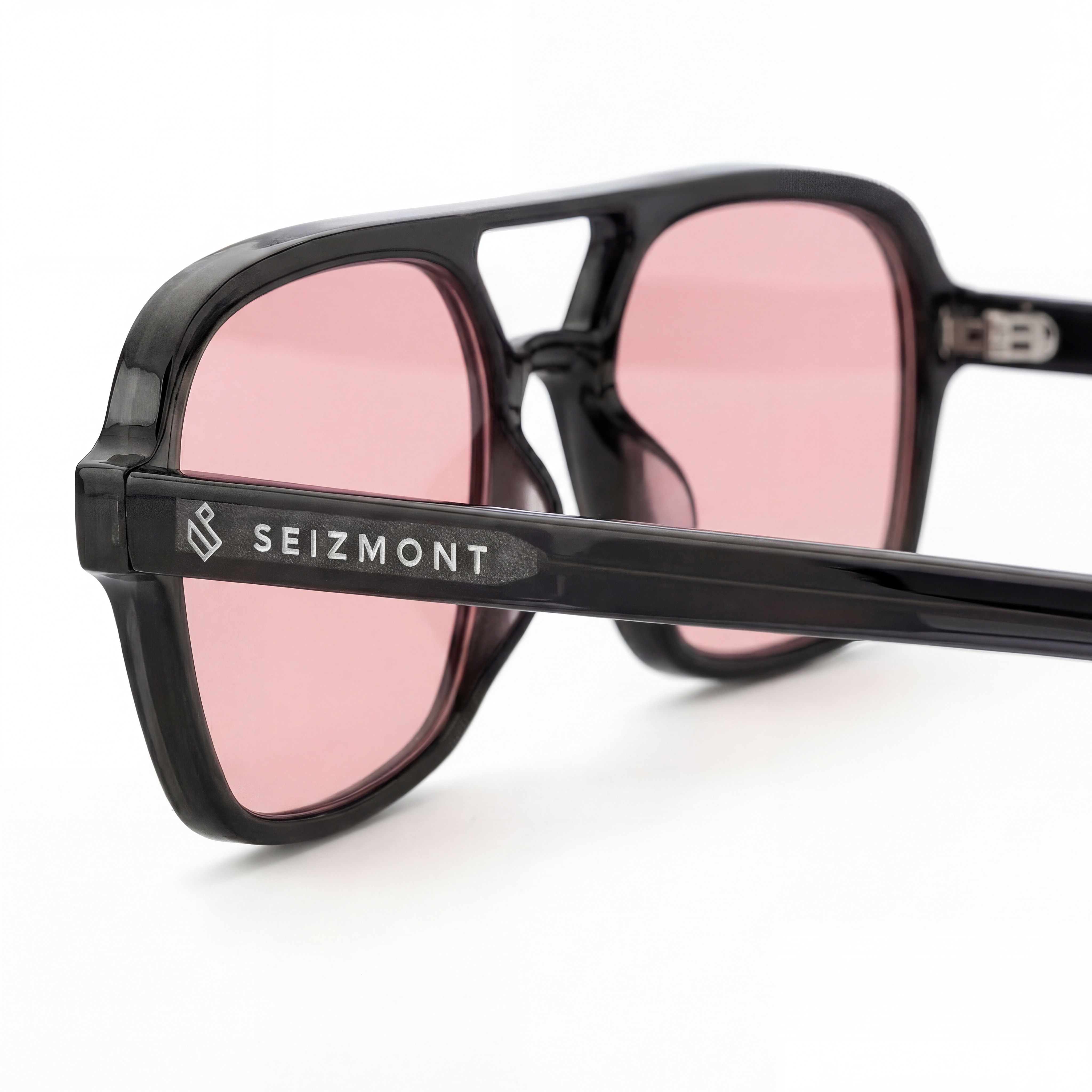 Spectrum | Smoky Black & Pink Aviator Sunglasses - 3