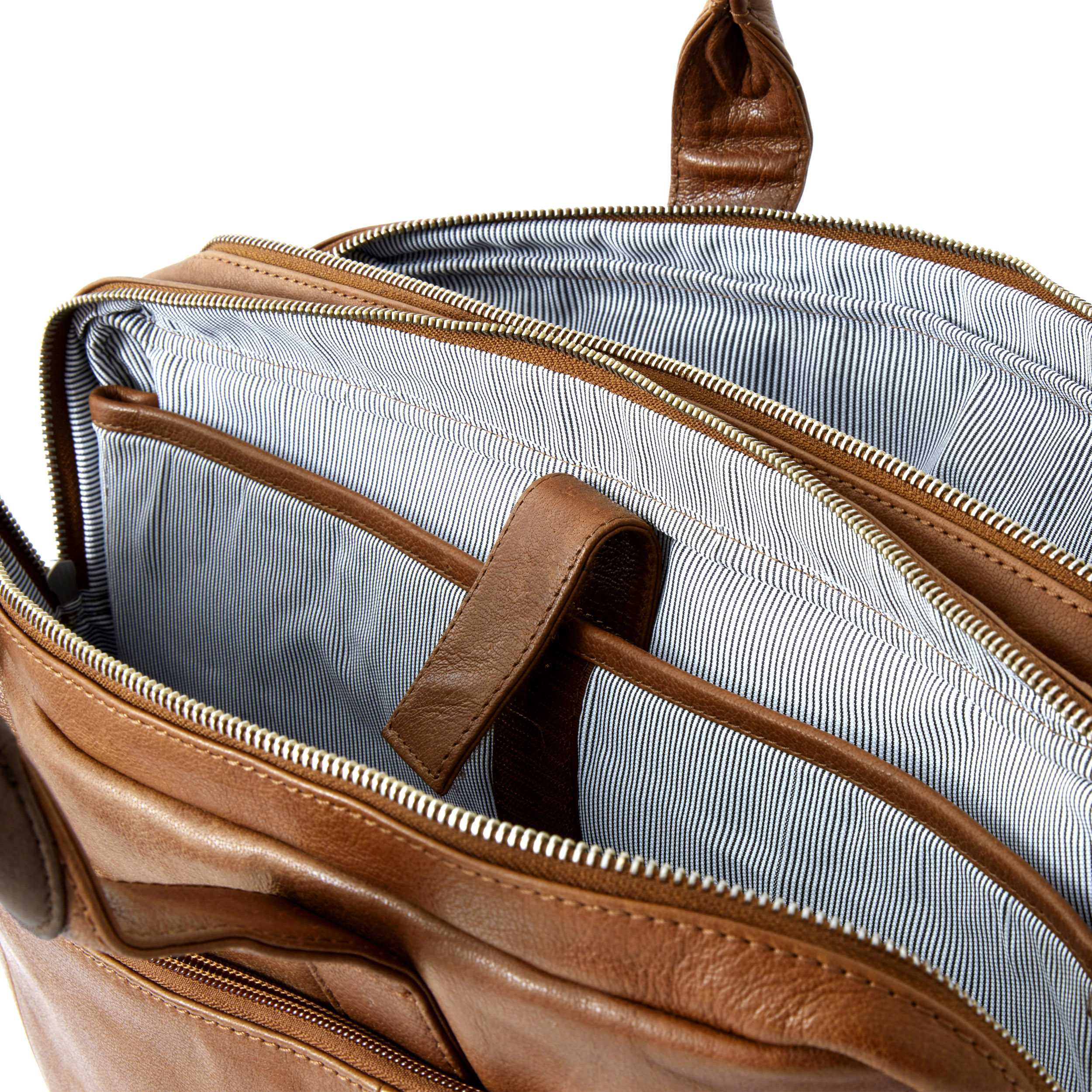 Tan & Brown California Laptop Bag - 4