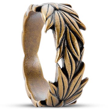 Obelius | Vintage prsten vavřínový věnec zlaté barvy