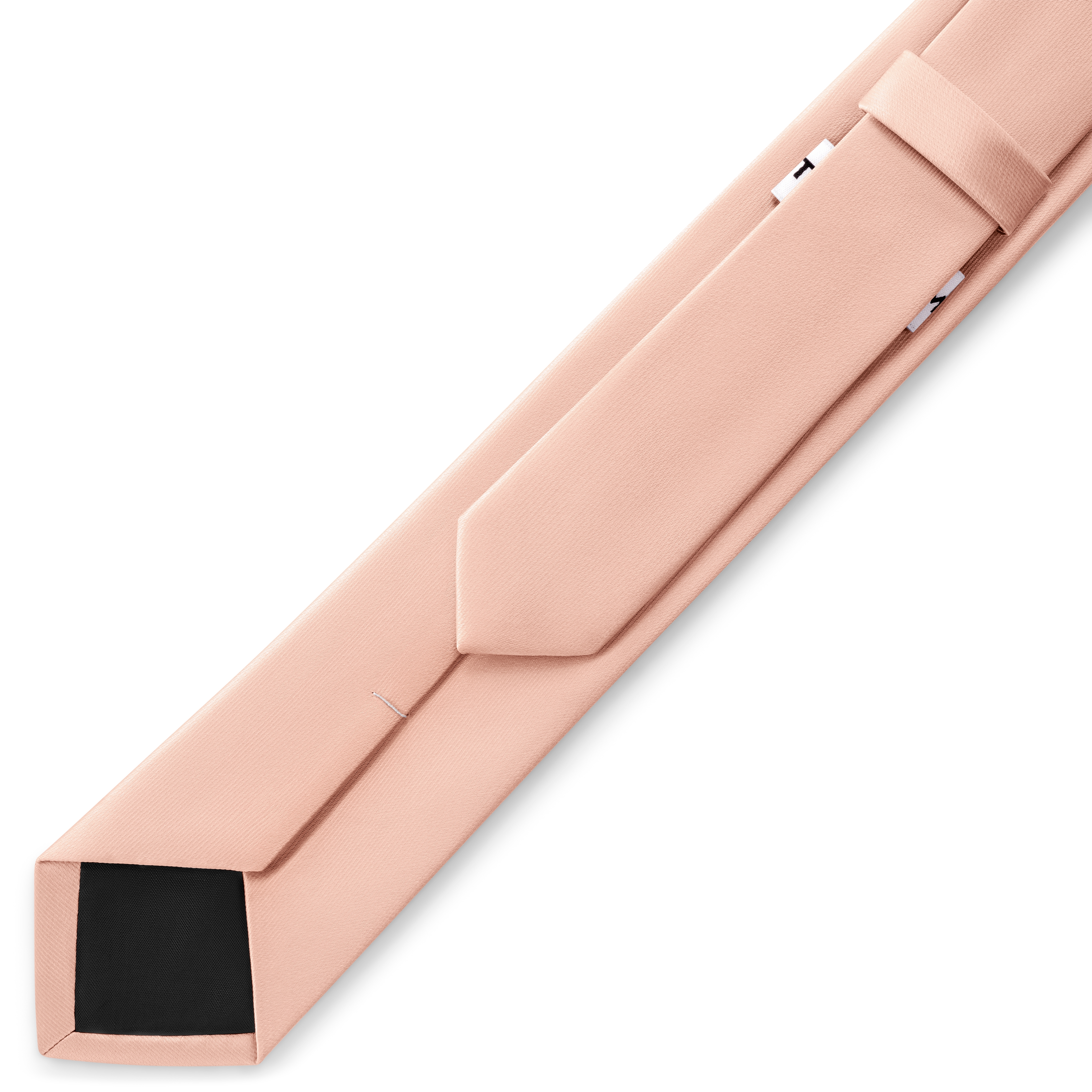 Cravate étroite en satin rose 6 cm - 3