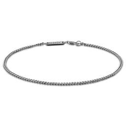 Argentia | 925s | 2mm Rhodium-Plated Sterling Silver Curb Chain Bracelet