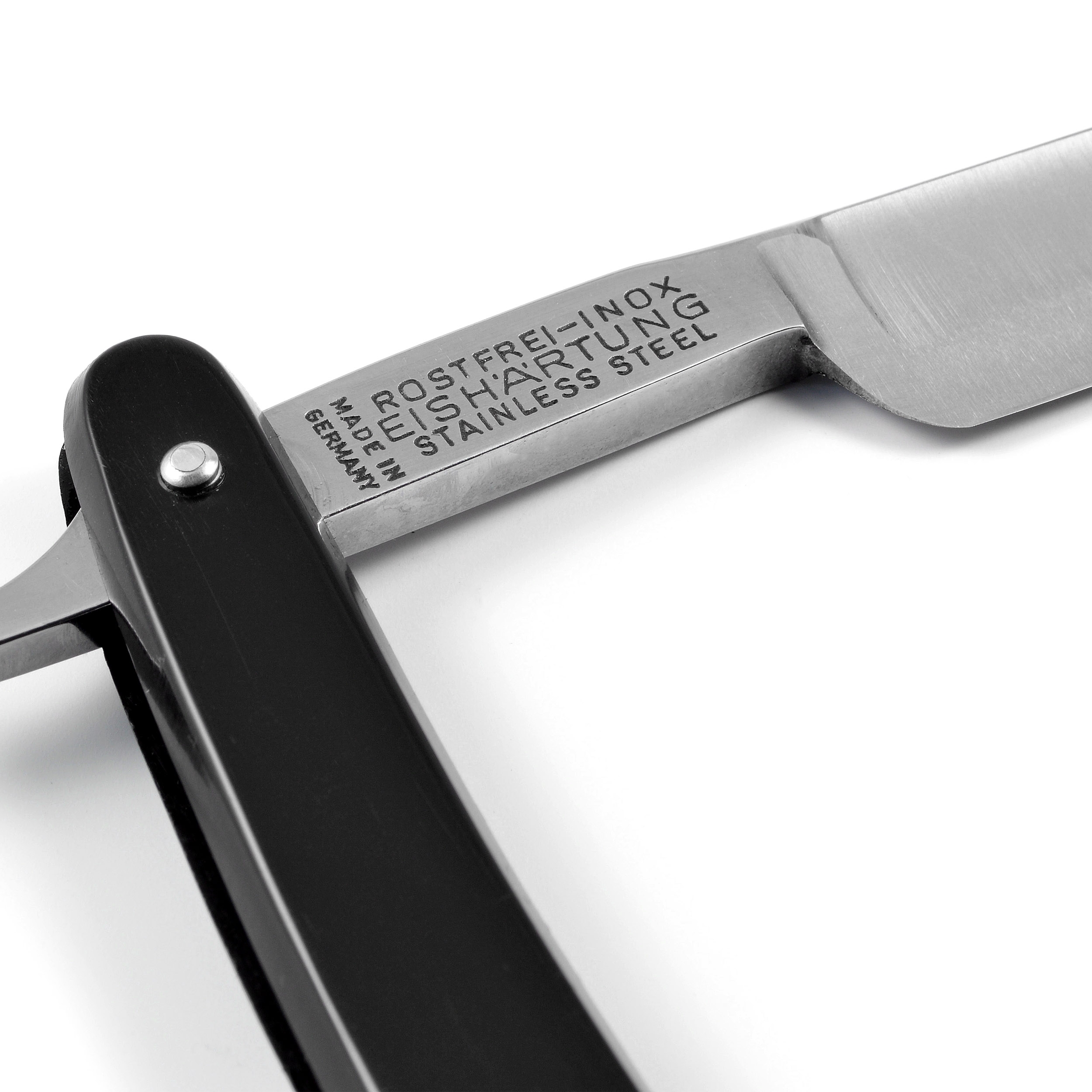 Sort 5/8" Rustfri Stål Barberkniv - 2