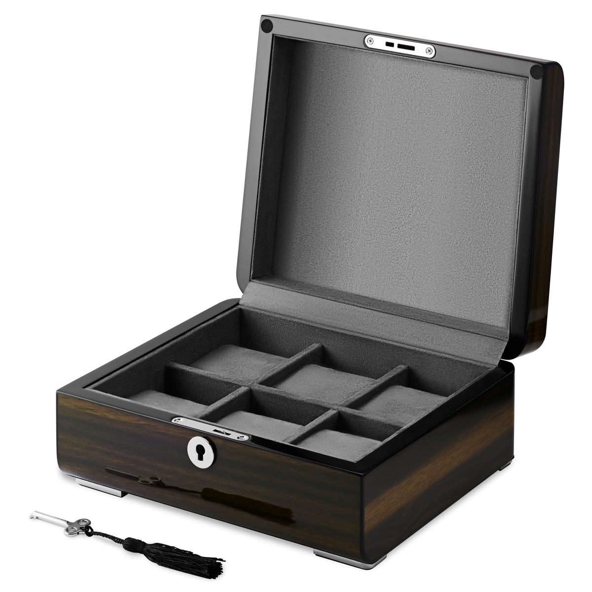 6 Slot Ebony Veneer Watch Box | In stock! | Trendhim