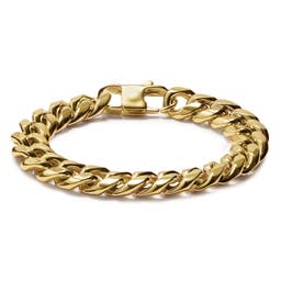 12mm Gold-Tone Steel Chain Bracelet