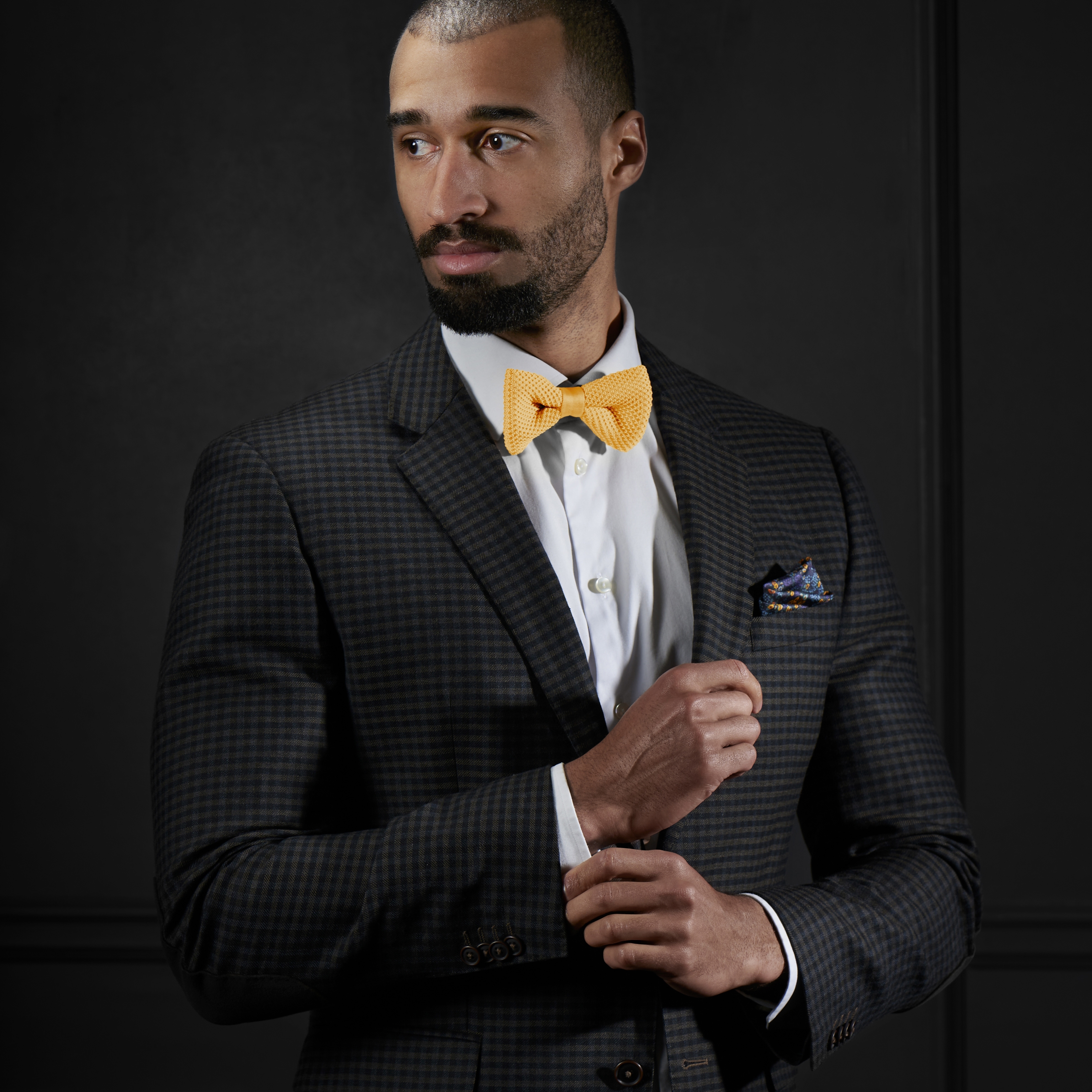 Persikofärgad Stickad Fluga - 4