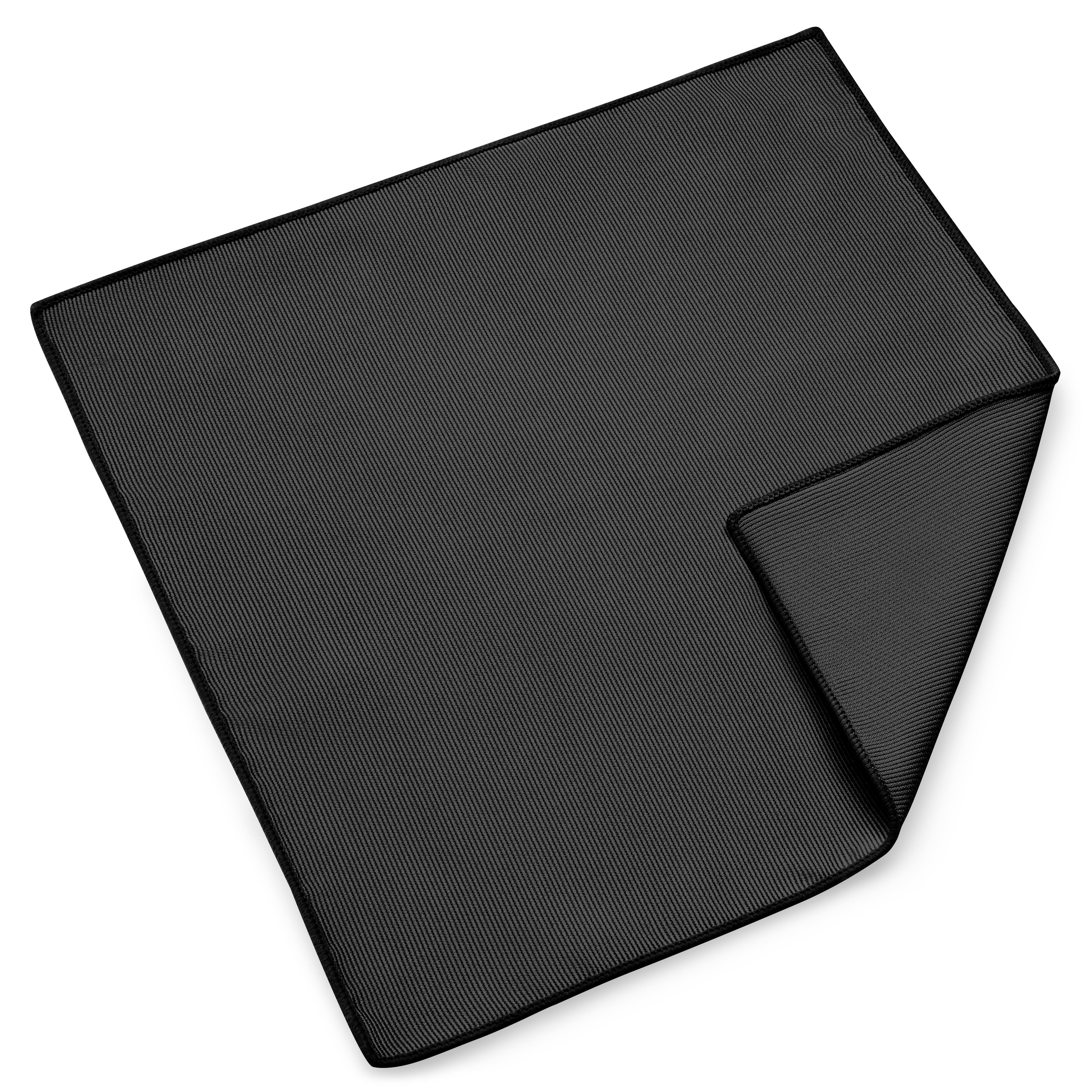 Black Grosgrain Pocket Square - 4