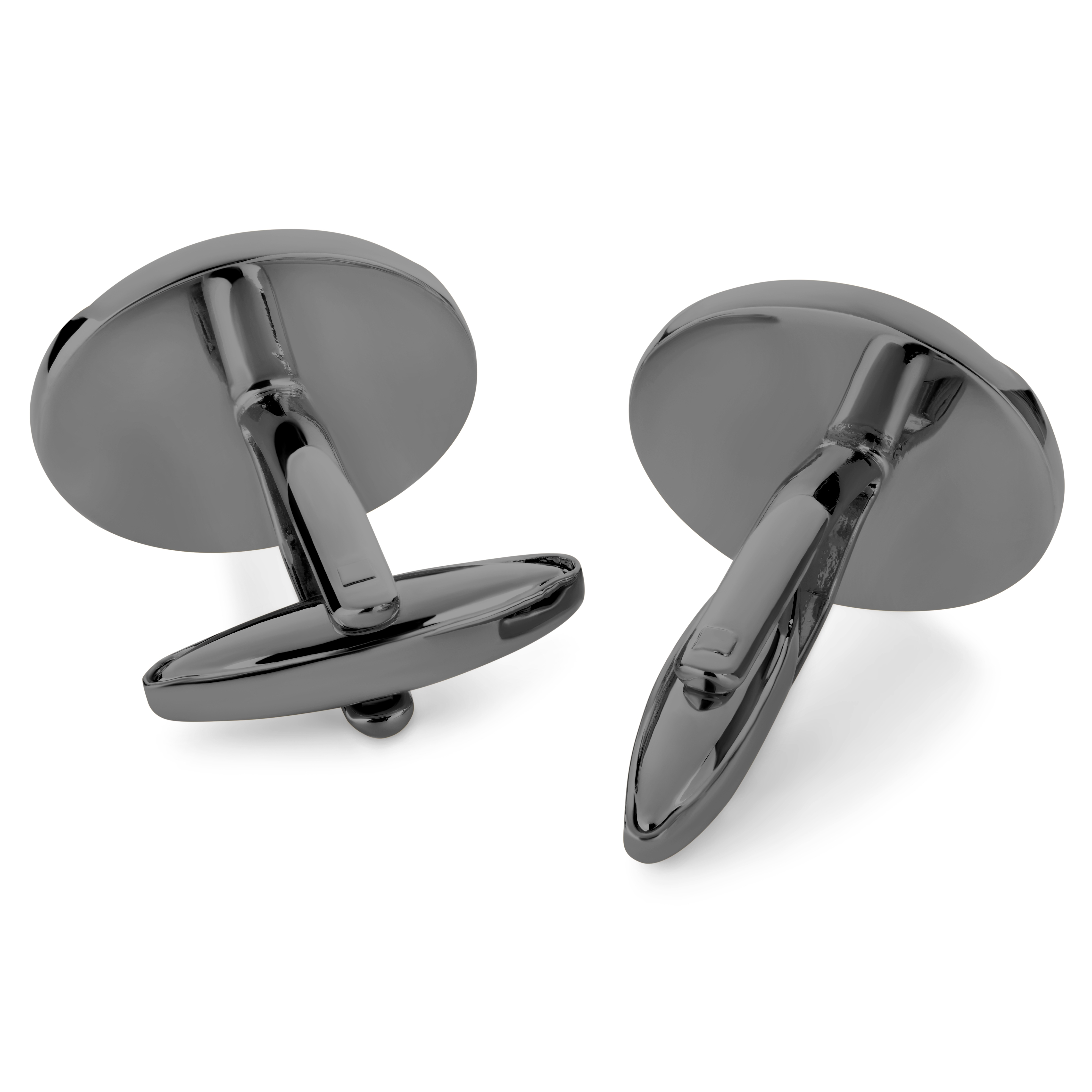 Asemetallin Mustat Kaarevat Ovaali Kalvosinnapit - 2