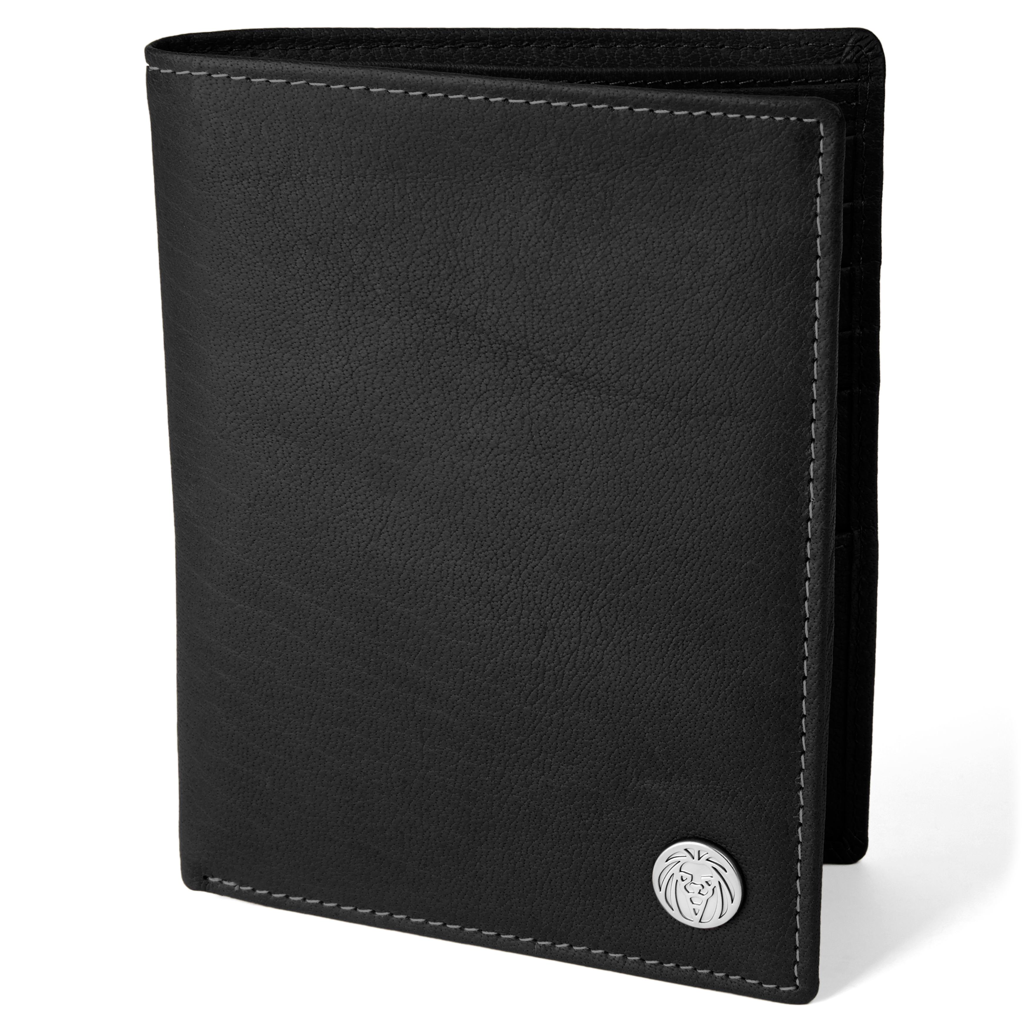 Cartera con tarjetero negra XL Oxford  - 1