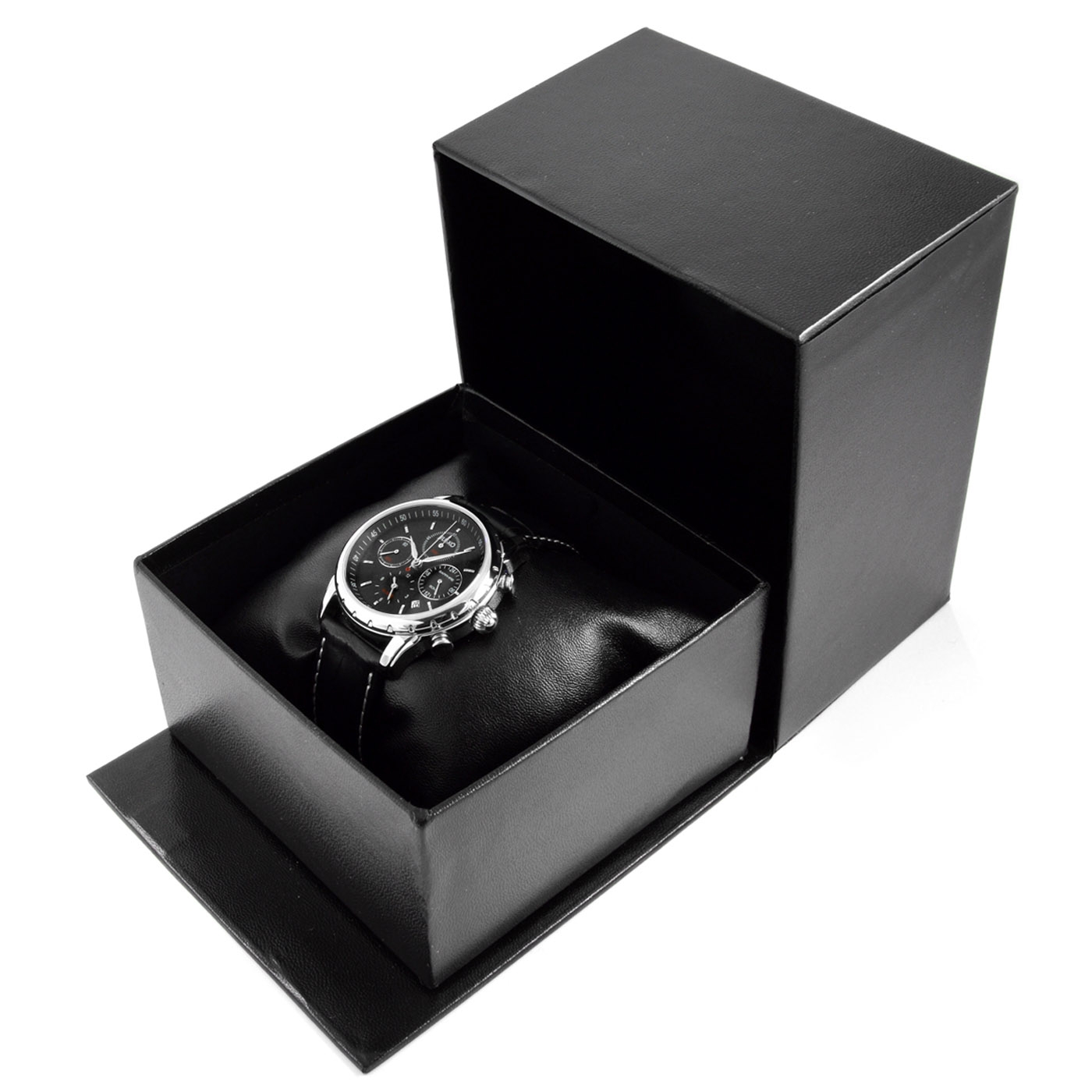 Leren Klassieke Saffierglas Horloge - 2