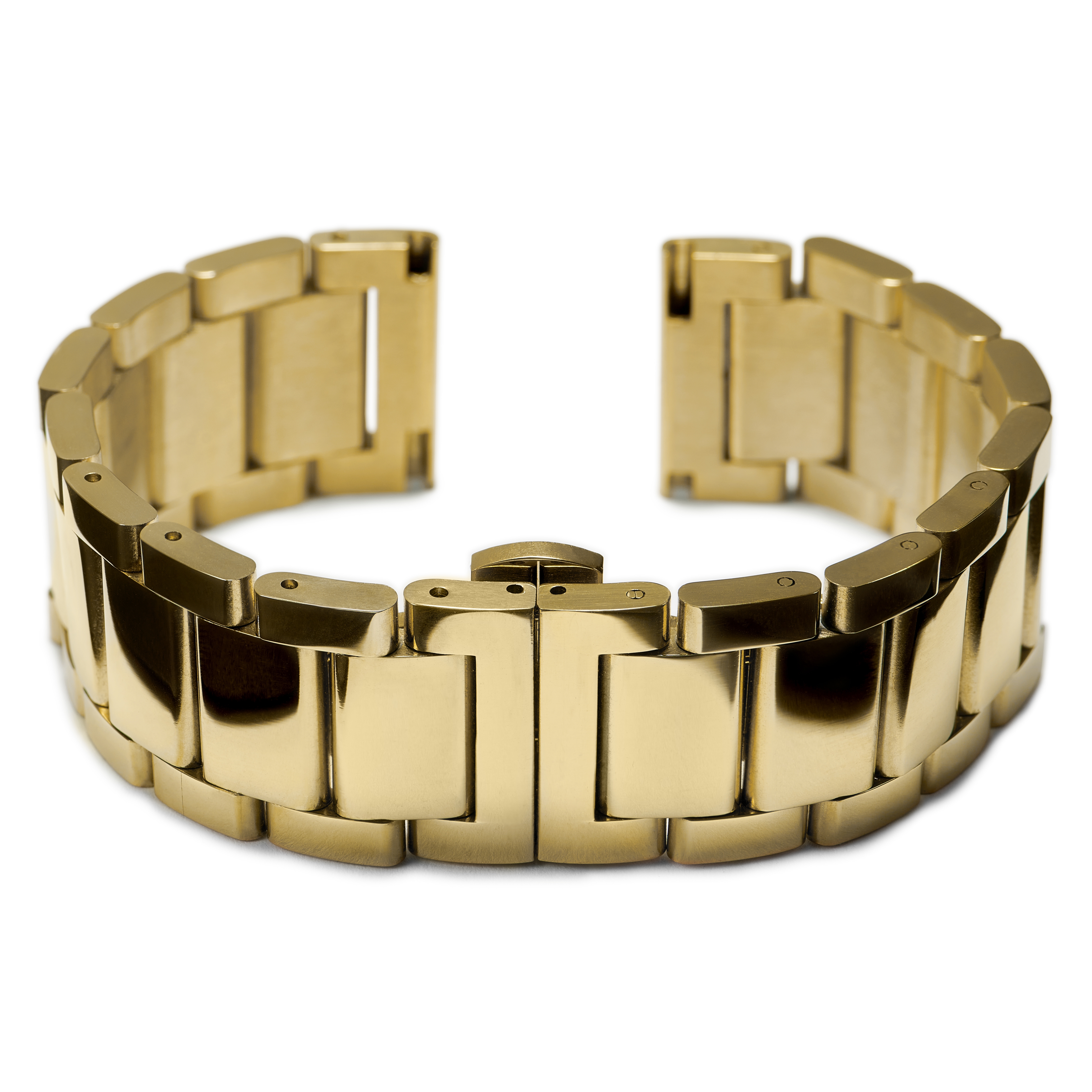 Uhrenarmband Edelstahl 18mm goldfarben - Schnellverschluss - 2