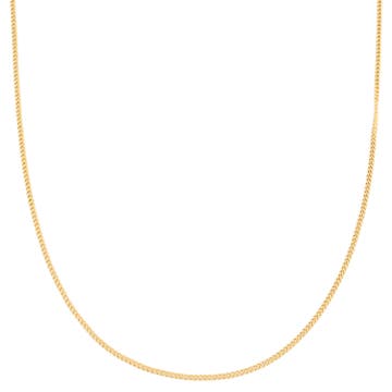 1/16" (2 mm) Gold-Tone Curb Chain Necklace
