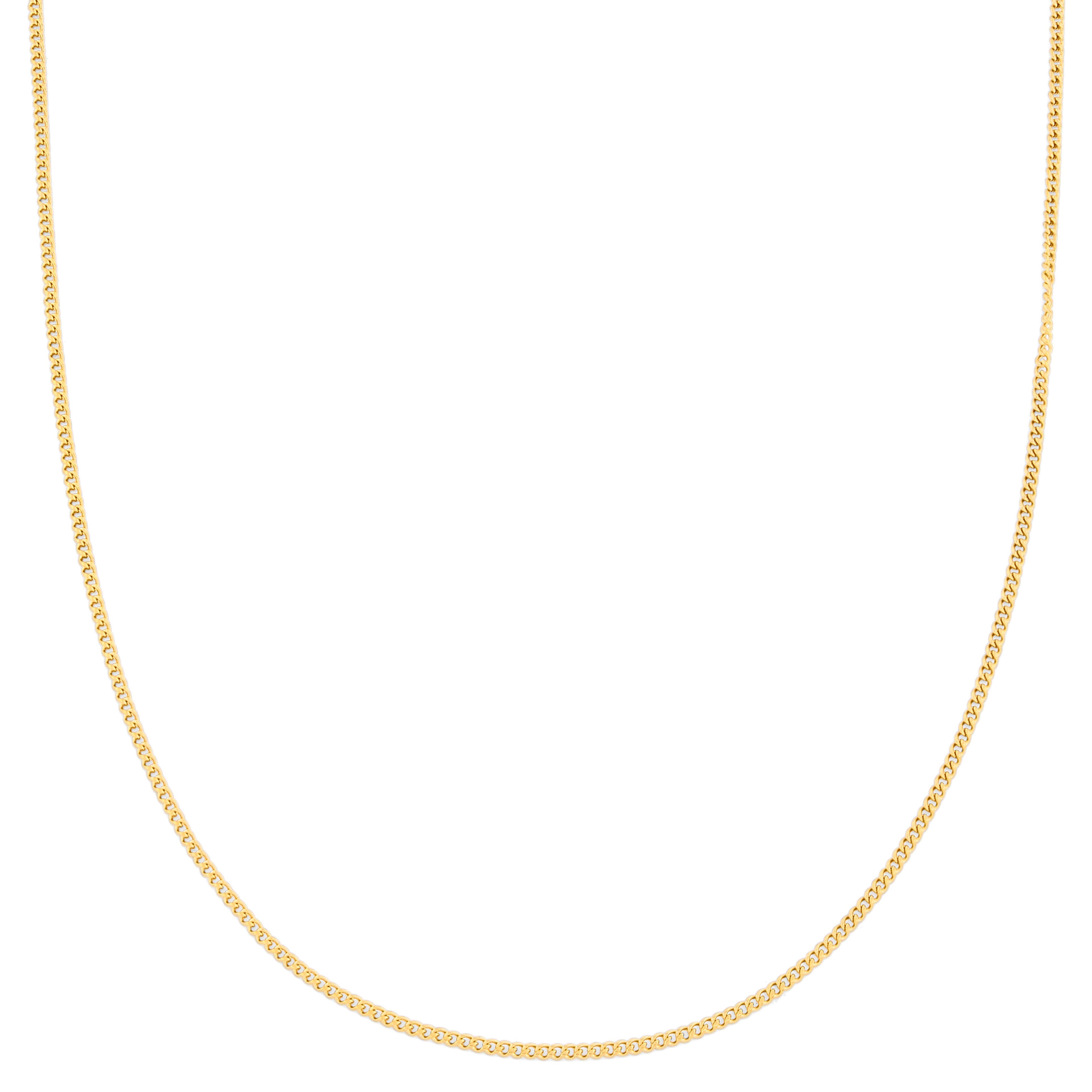 Aranyszínű acél nyaklánc - 2 mm