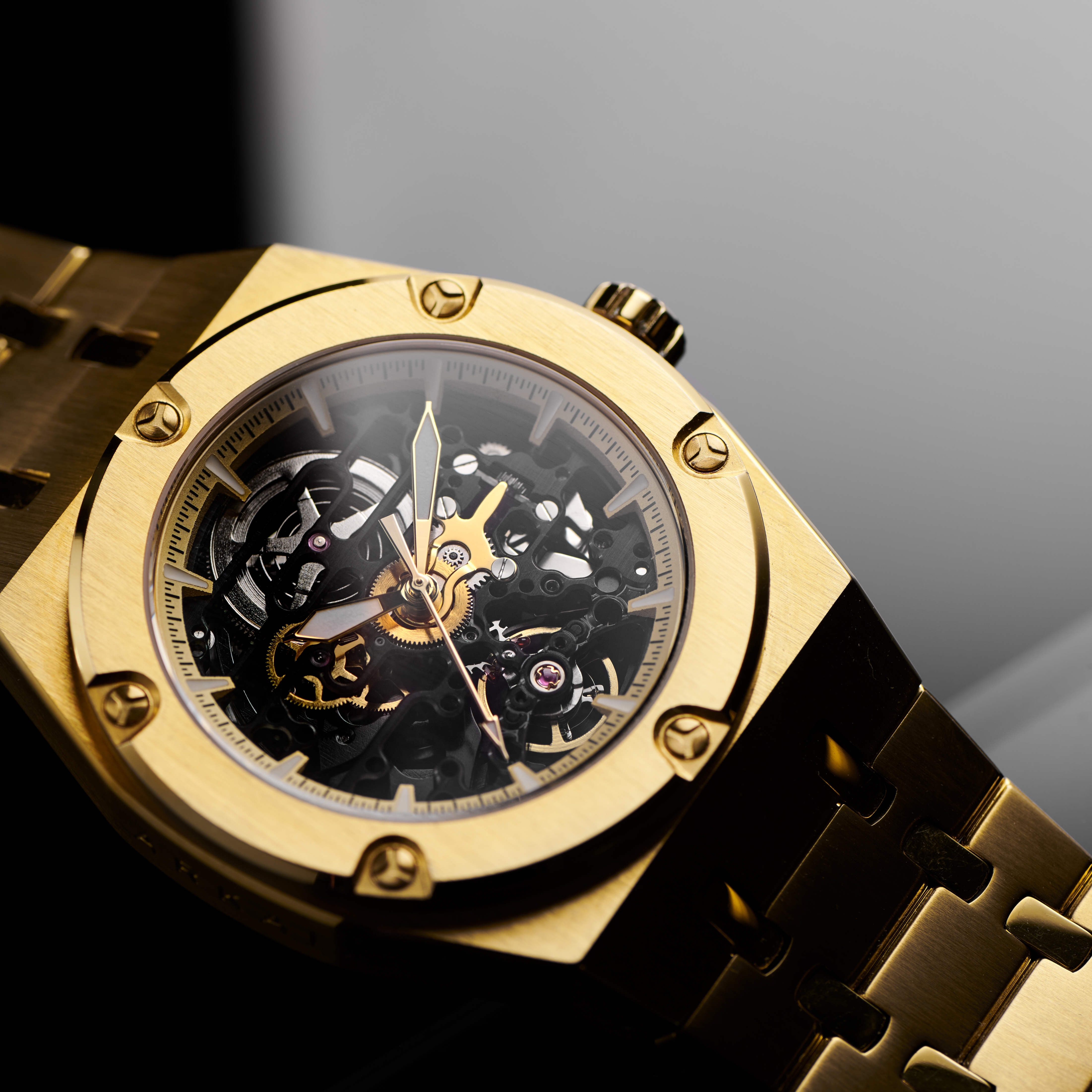 Aadi Mamut Gold-Tone Automatic Skeleton Watch - 6
