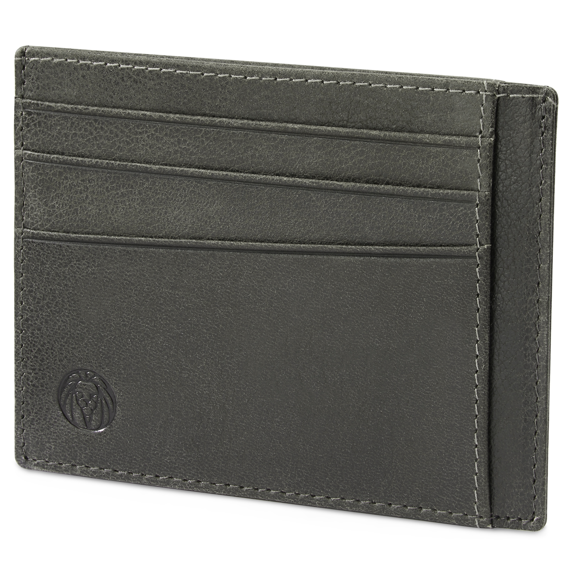 Licio Bruingrijze Lederen RFID-kaarthouder - 1