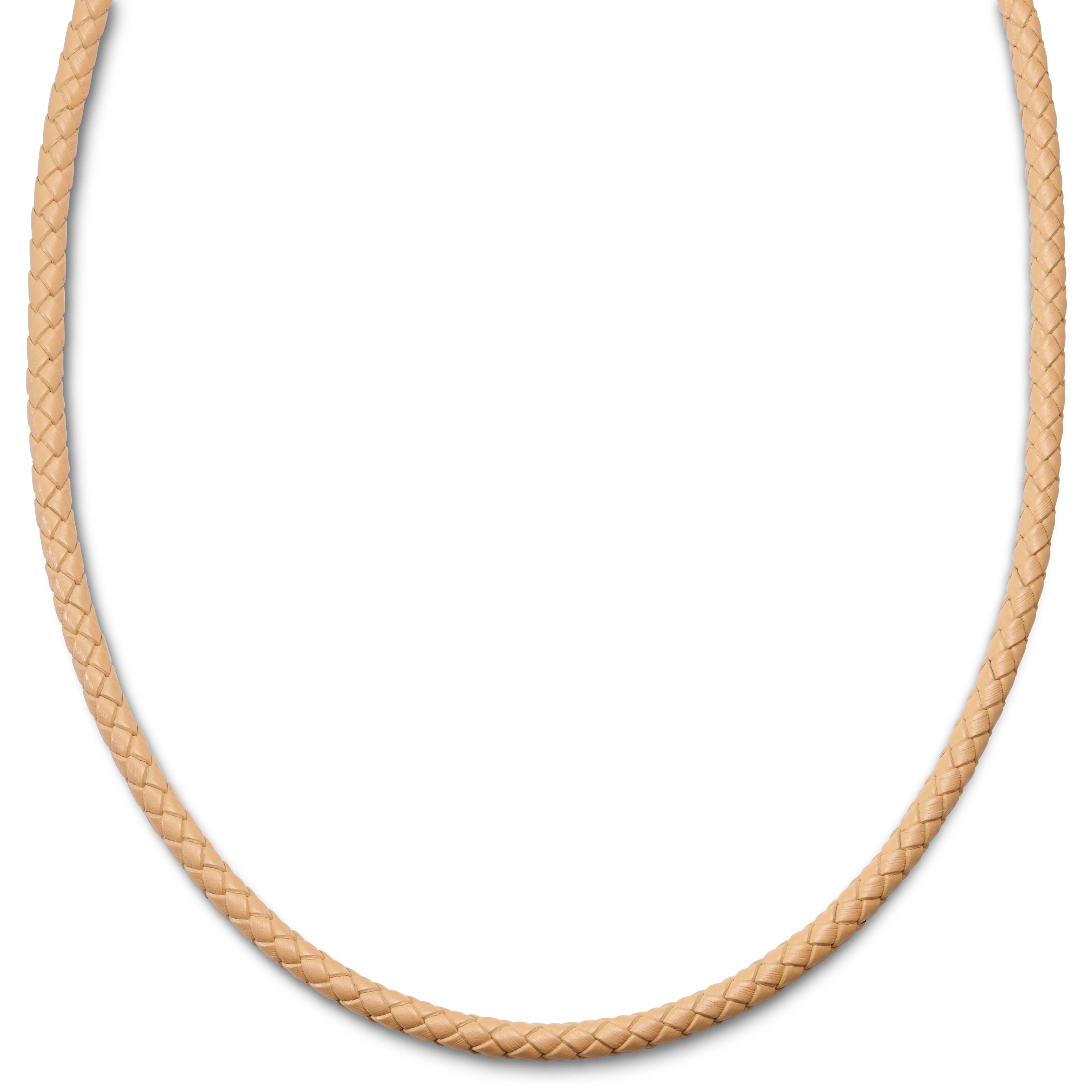 Tenvis | Collar de cuero arena de 5 mm 