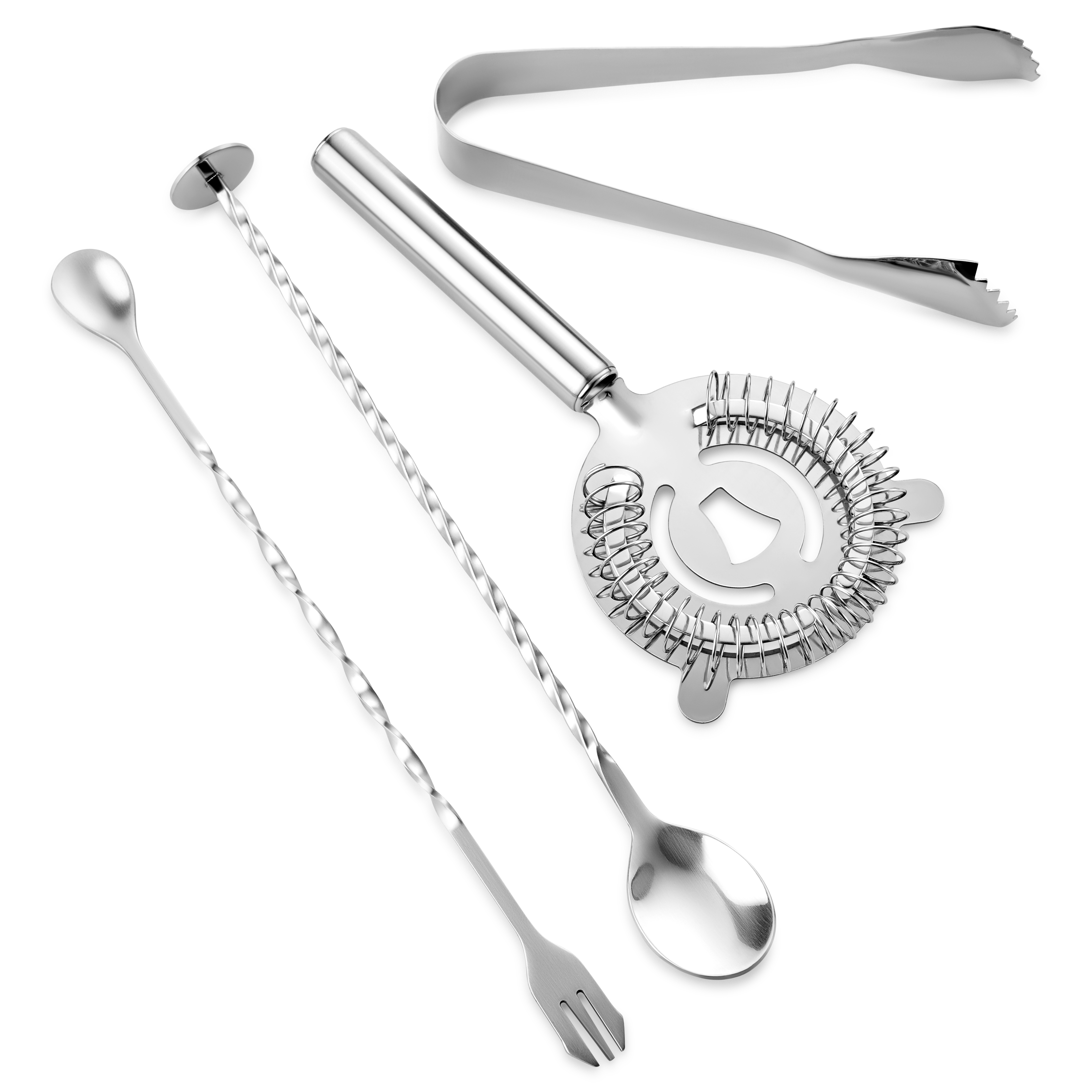 Stainless Steel and Glass Cocktail Set - 3