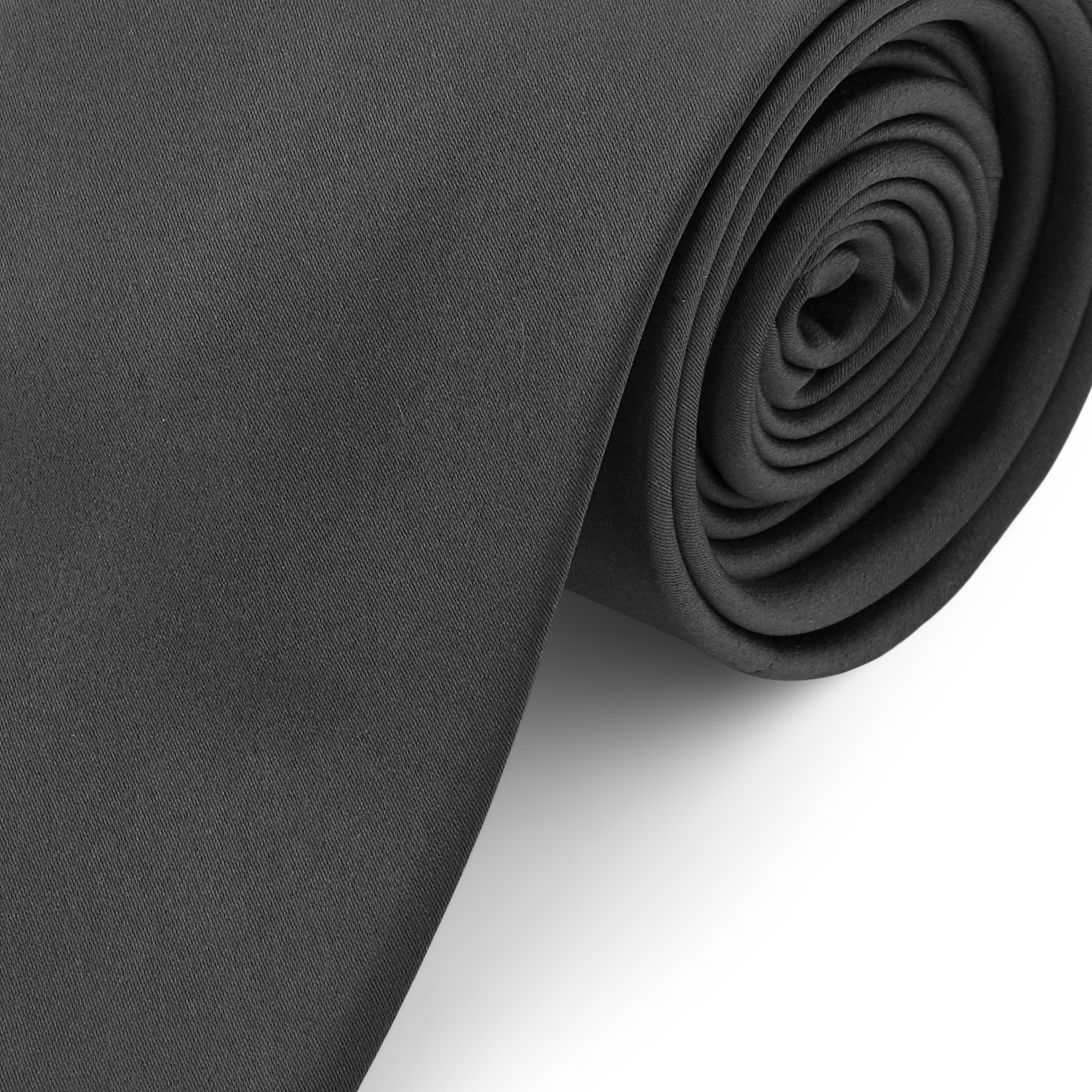 Uhľovo sivá kravata Basic 8cm - 3