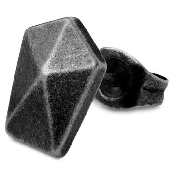 Jax  | Vintage gray Stainless Steel Pyramid Stud Earring