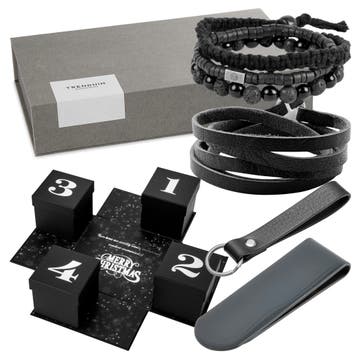 Pánsky adventný kalendár | Doplnky v čiernej farbe Pánsky adventný kalendár | Doplnky v čiernej farbe