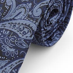 LIMITED / Cravatta da uomo in Paisley floreale blu e giallo / Cravatta LIMITED / Cravatta da uomo in Paisley floreale blu e giallo / Cravatta