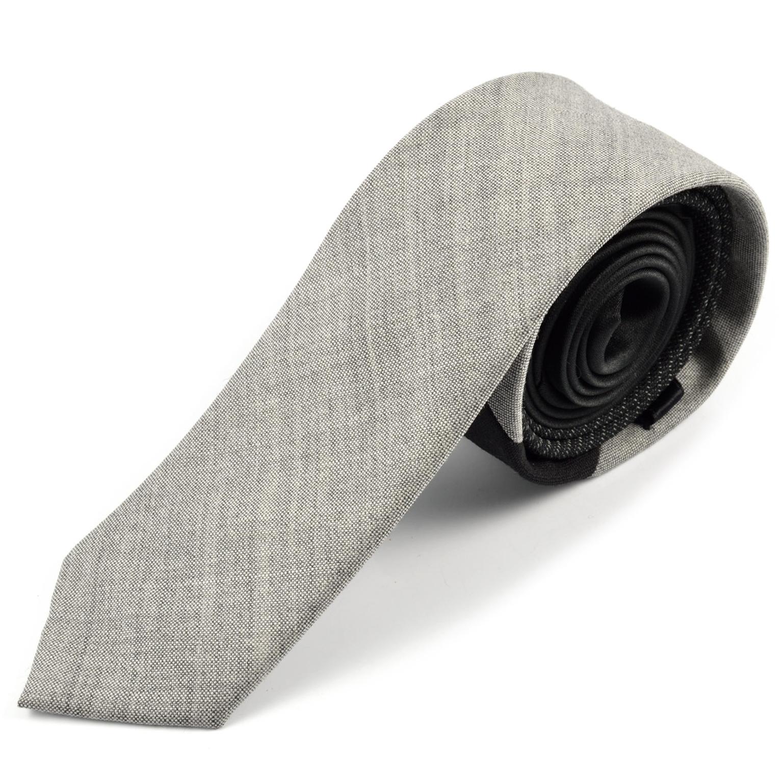 Cravate en laine grise Design Cravate en laine grise Design