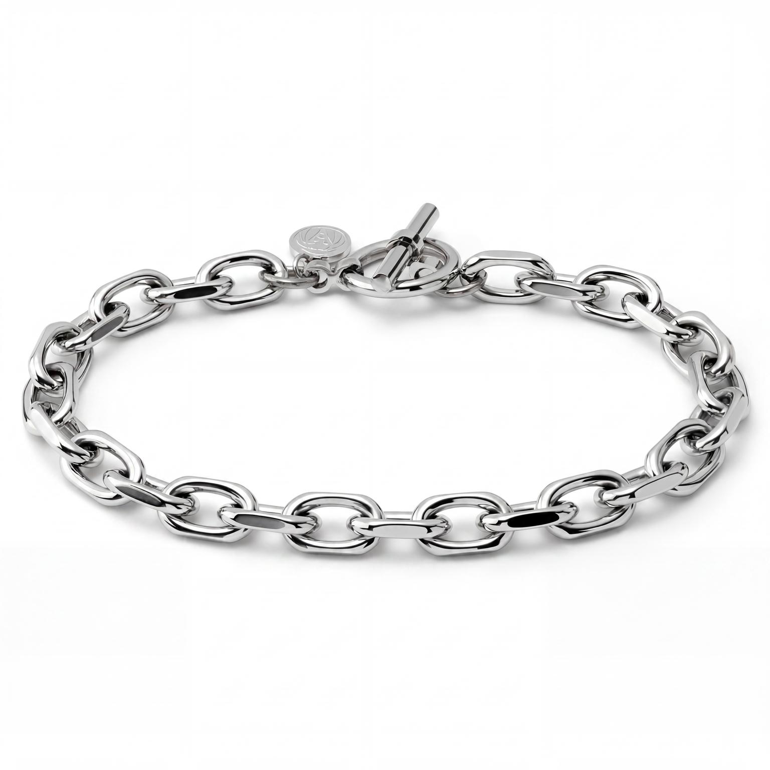New Classics | Silver-tone Stainless Steel O-link Toggle Bracelet 6.5mm New Classics | Silver-tone Stainless Steel O-link Toggle Bracelet 6.5mm
