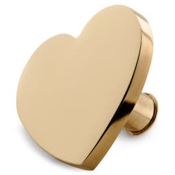 Gold-tone Stainless Steel Heart Watch Charm