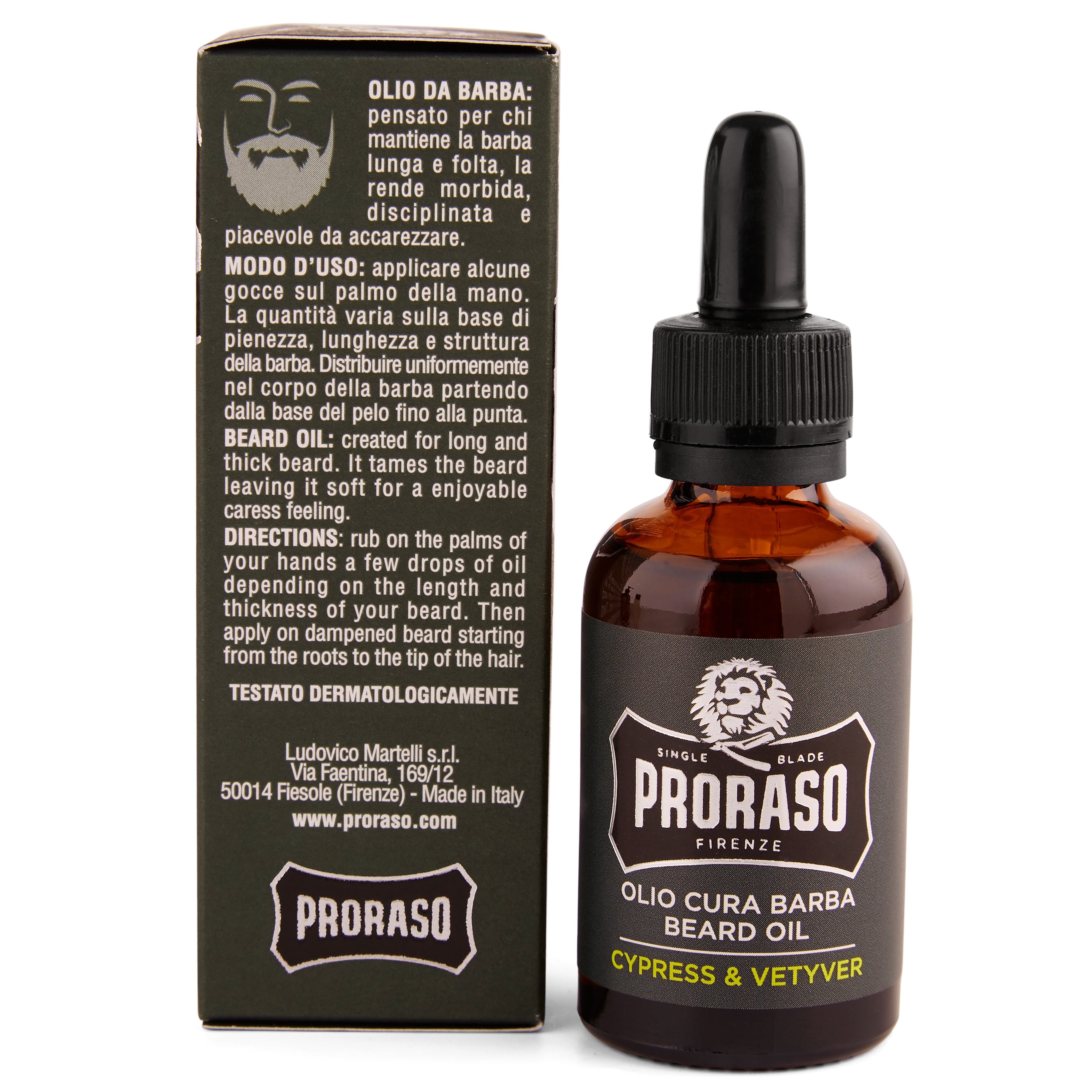 Prorason vintagehenkinen sypressi & vetiver-parranhoitosetti - 4