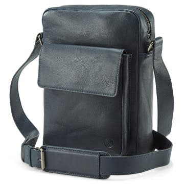 Borsa a tracolla Laurie in pelle blu navy