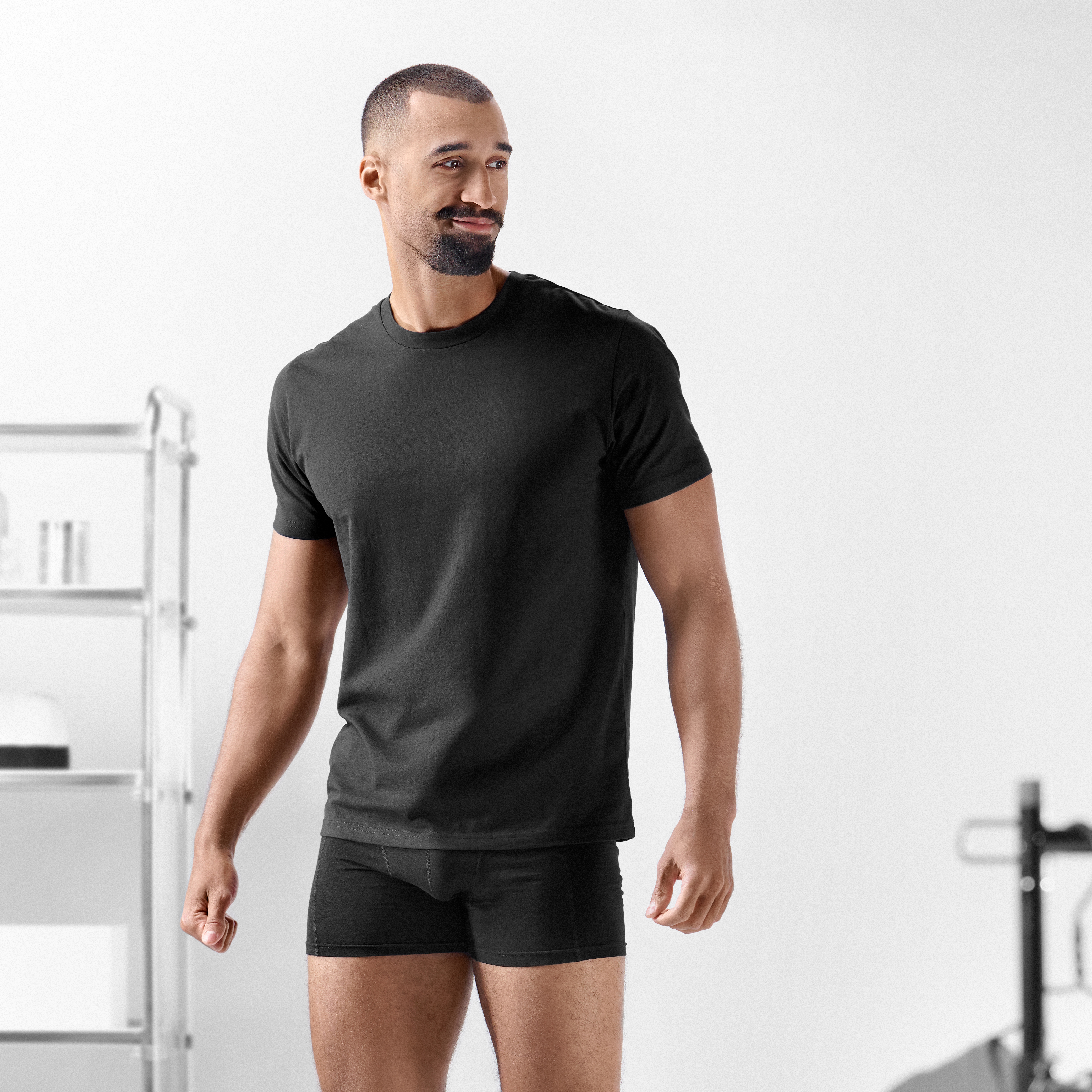 L - FlexFeel | Confezione da 3 magliette in cotone nero - 2