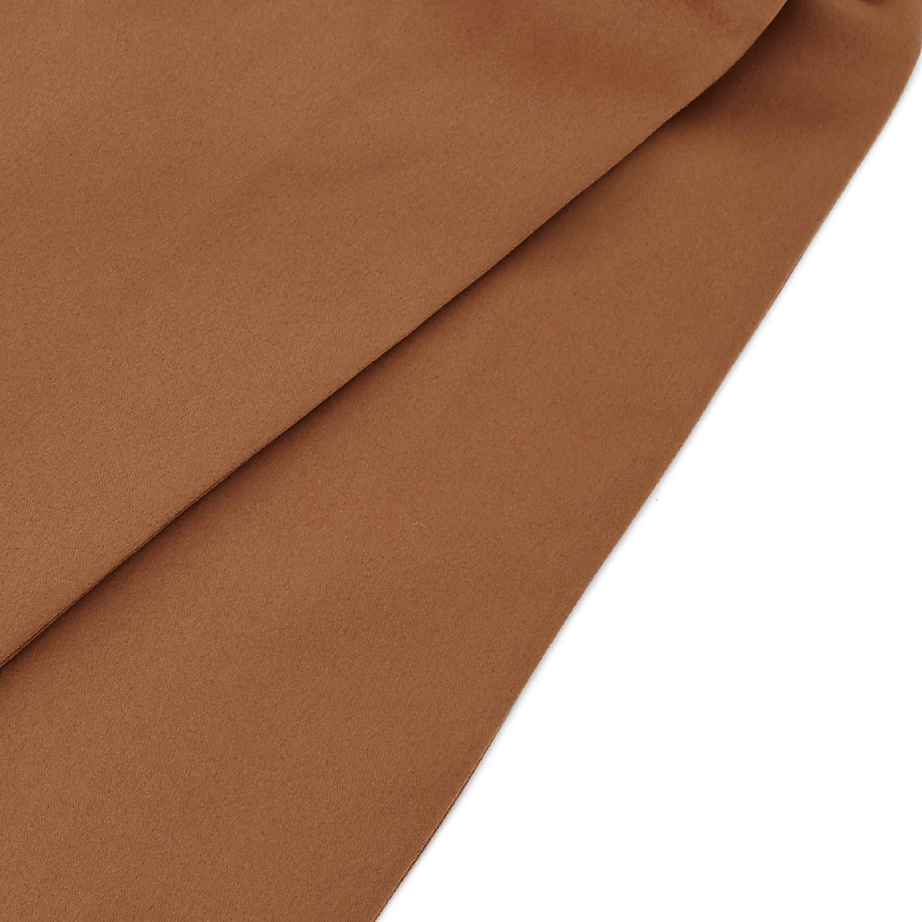 Едноцветна светлокафява ретро вратовръзка  - 2