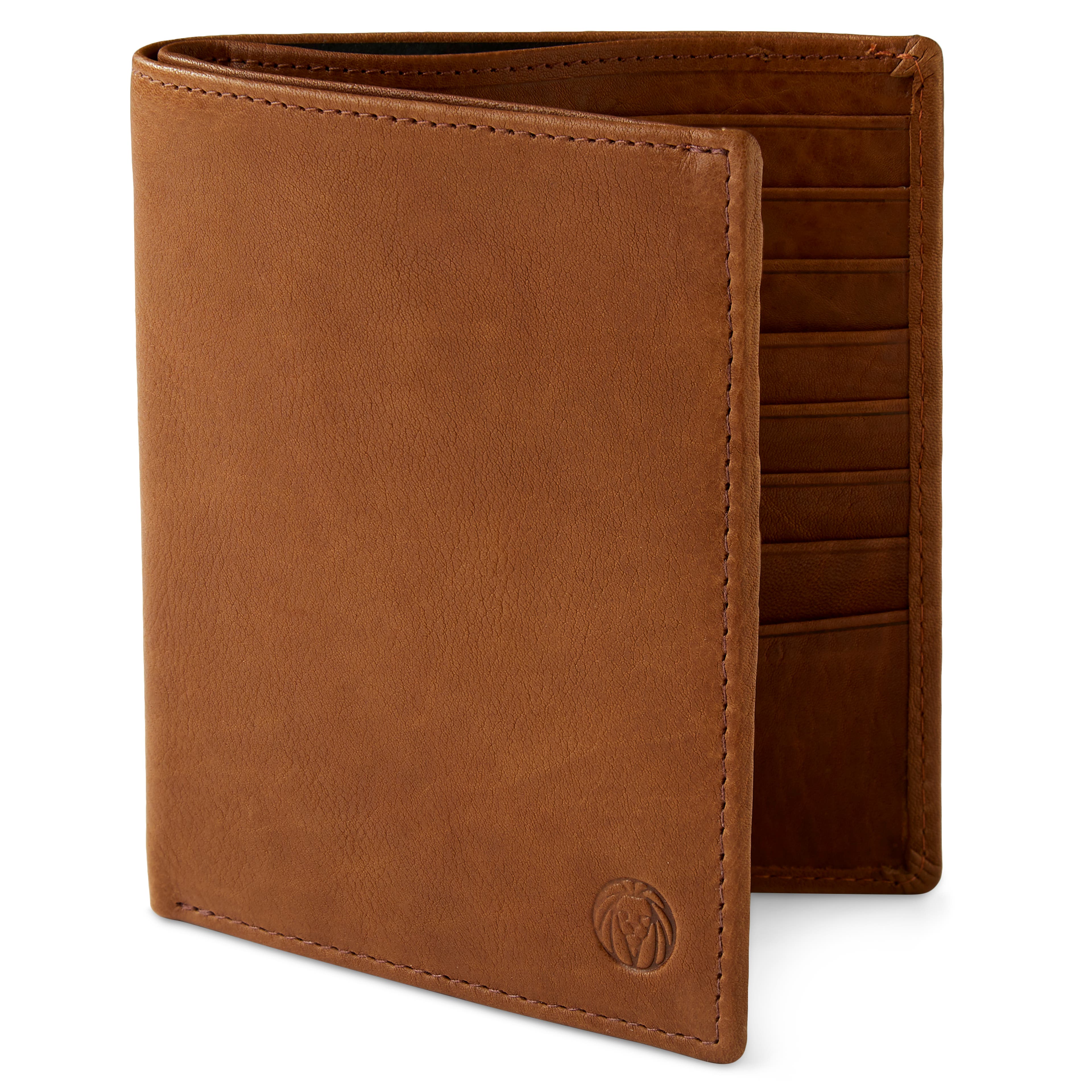 Cambodia 13 Slot Tan RFID Leather Wallet