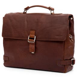 Montreal Luxury Leather Tan Satchel Bag