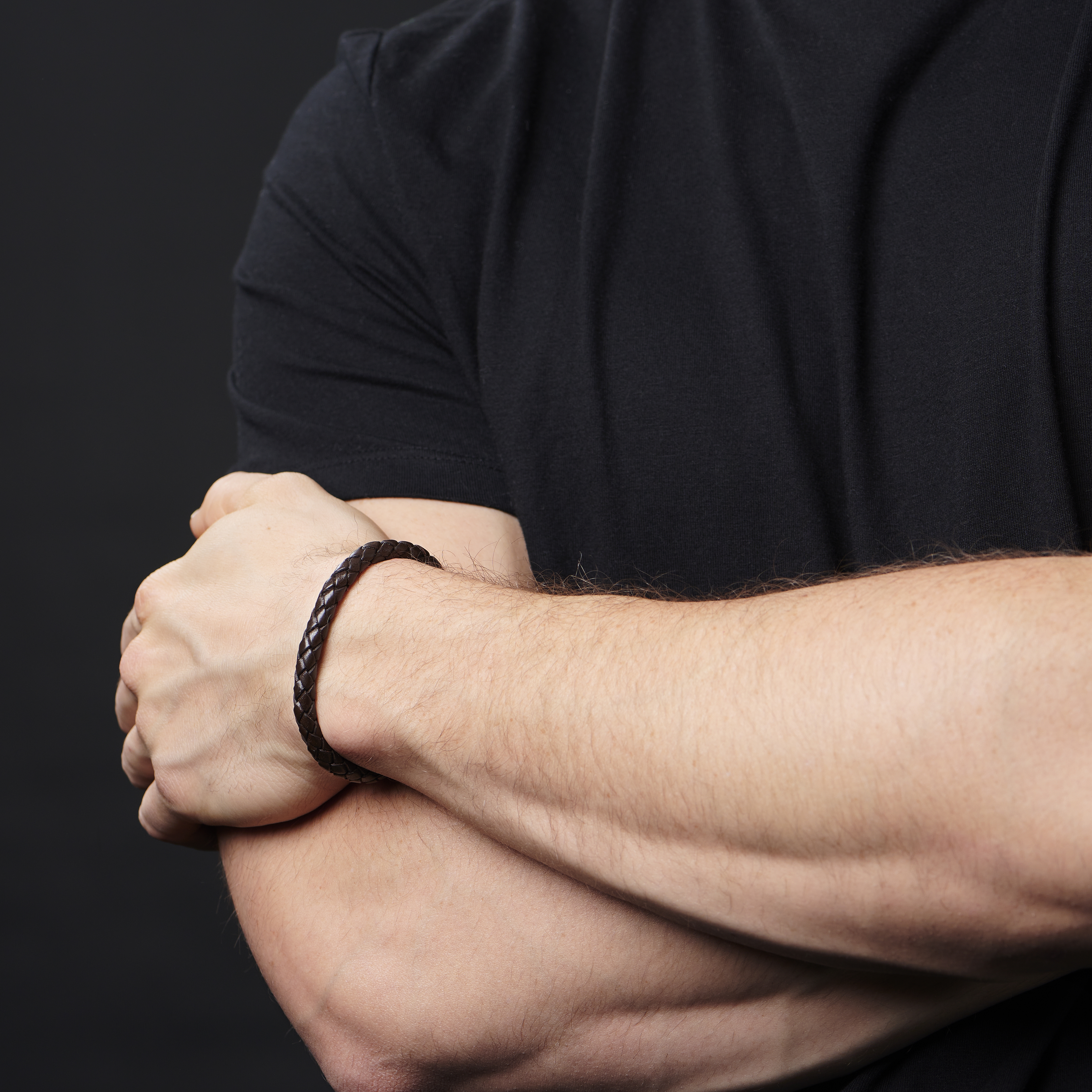 Dunkelbraunes 6 mm Bolo Lederarmband - 3