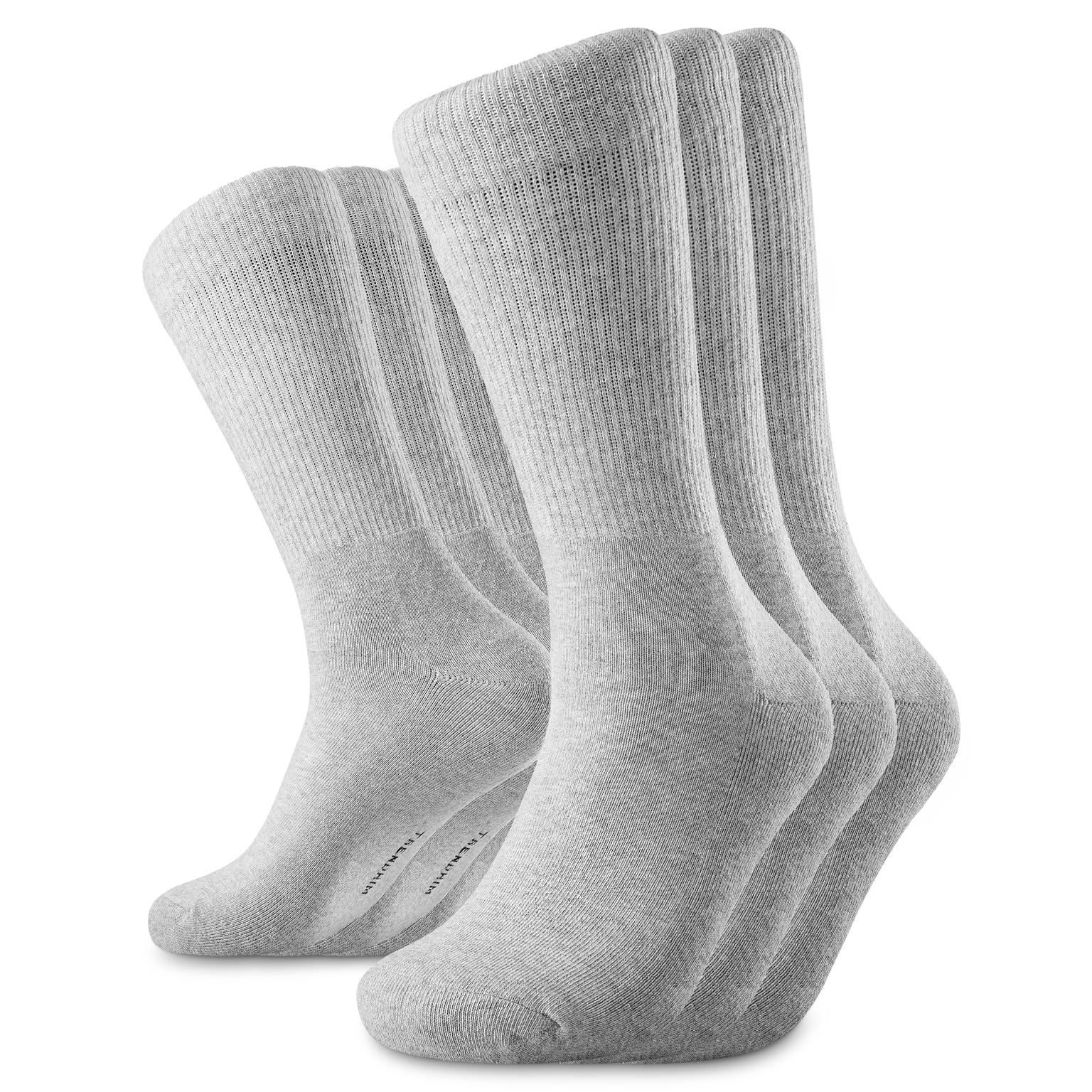 TrueFeel | Meias Desportivas Premium Cinza-claro em Algodão - Lote de 3 TrueFeel | Meias Desportivas Premium Cinza-claro em Algodão - Lote de 3